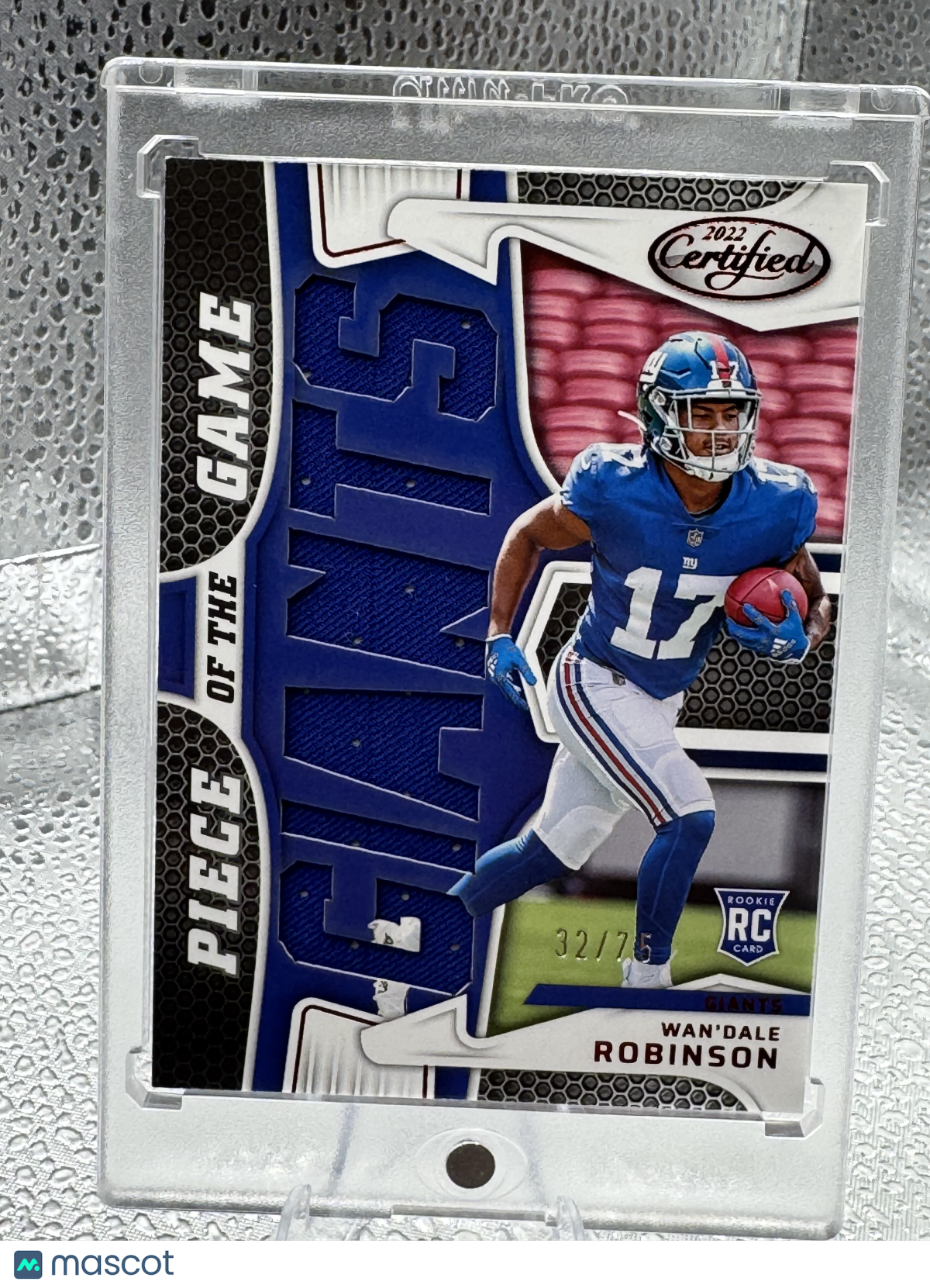 2022 Panini Certified Piece of the Game Wan'Dale Robinson #PG-WR 32/75 RC Patch