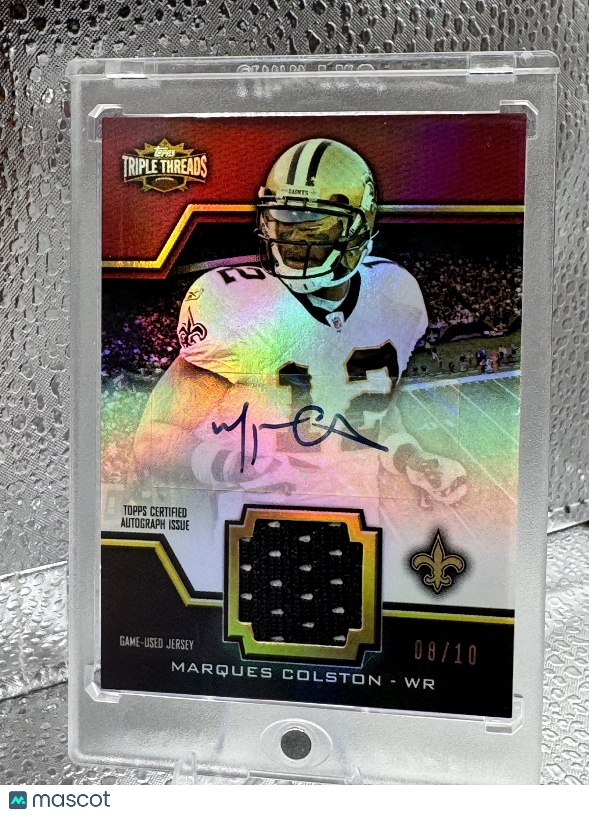 2011 Topps Triple Threads Unity Marques Colston #TTUAR-25 08/10 Game-Used Jersey