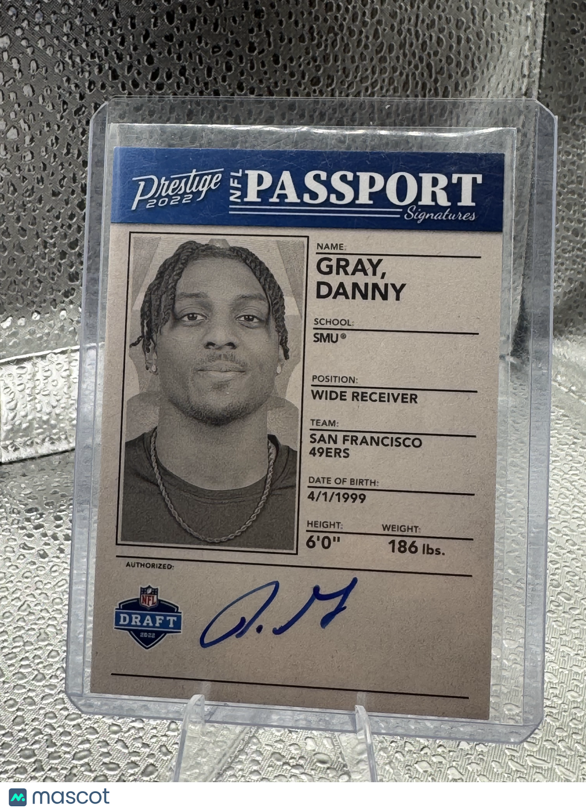 2022 Panini Prestige Passport Signatures Danny Gray #NPS-DG