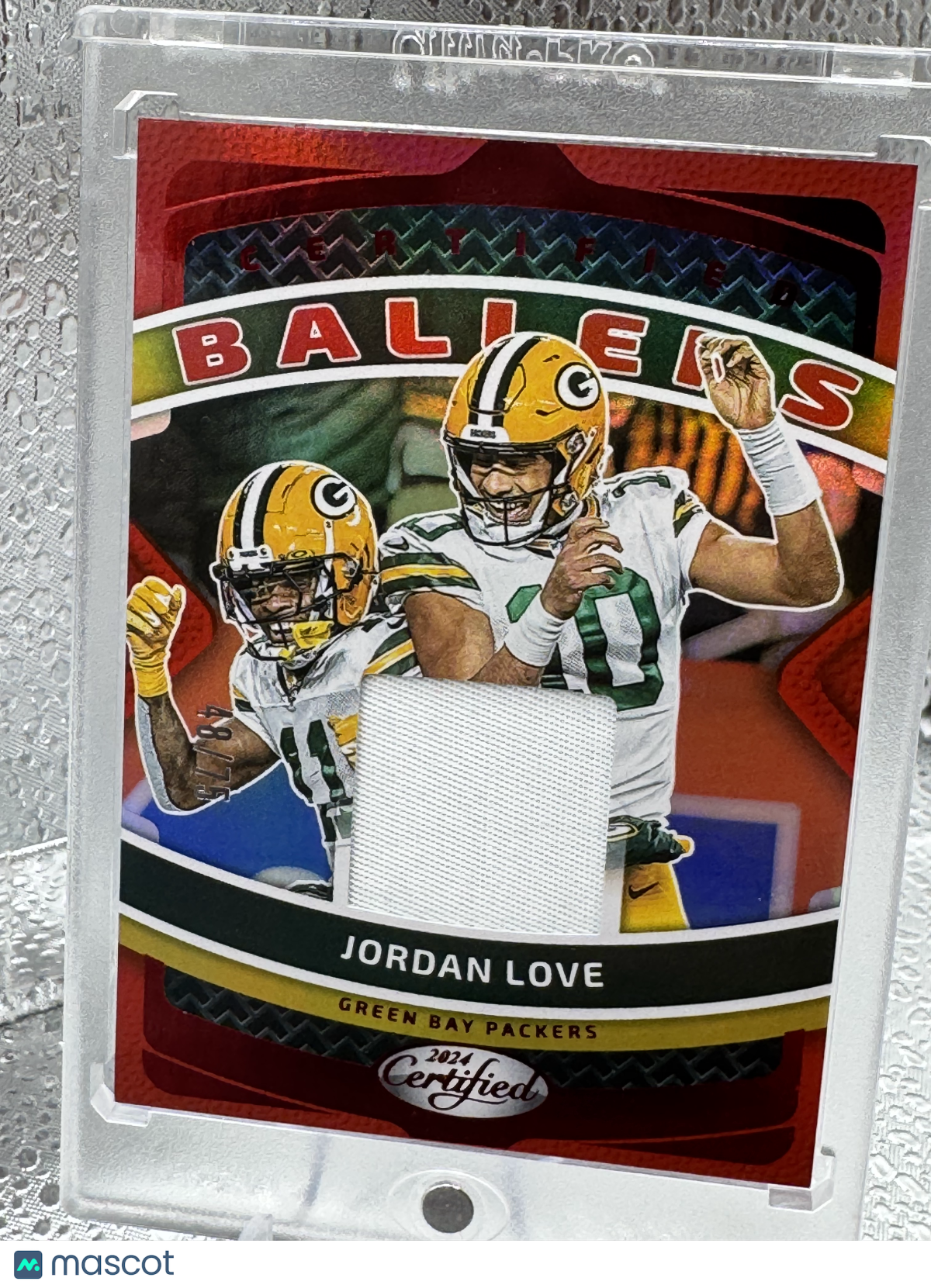 2024 Panini Certified Ballers Jordan Love #CBM-JLE Patch 48/75
