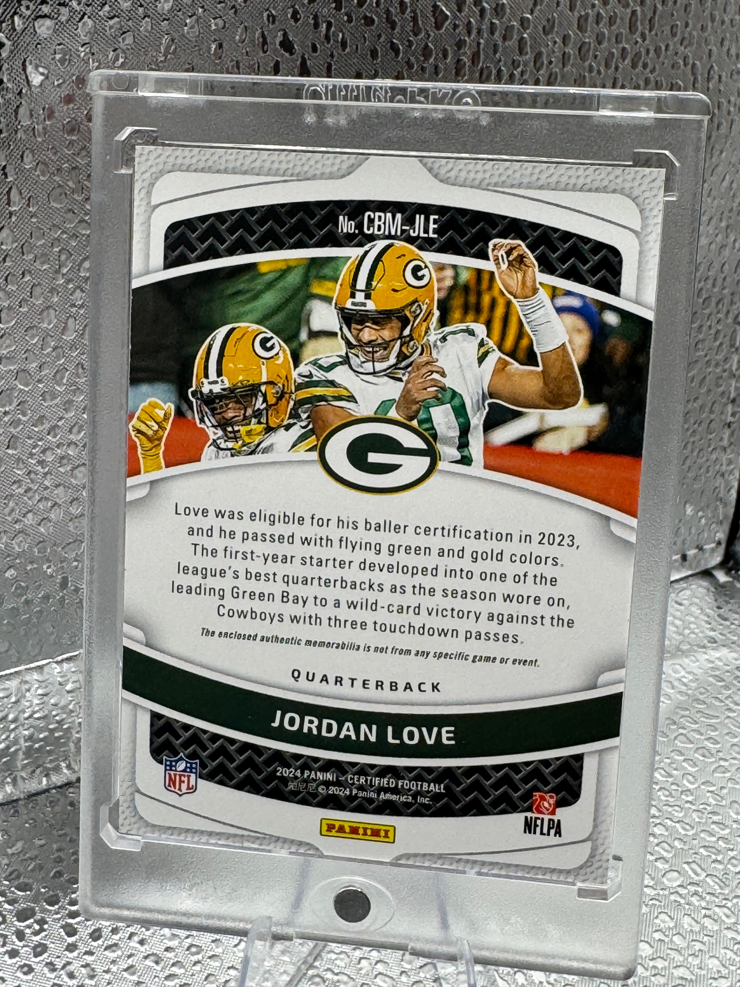 2024 Panini Certified Ballers Jordan Love #CBM-JLE Patch 48/75