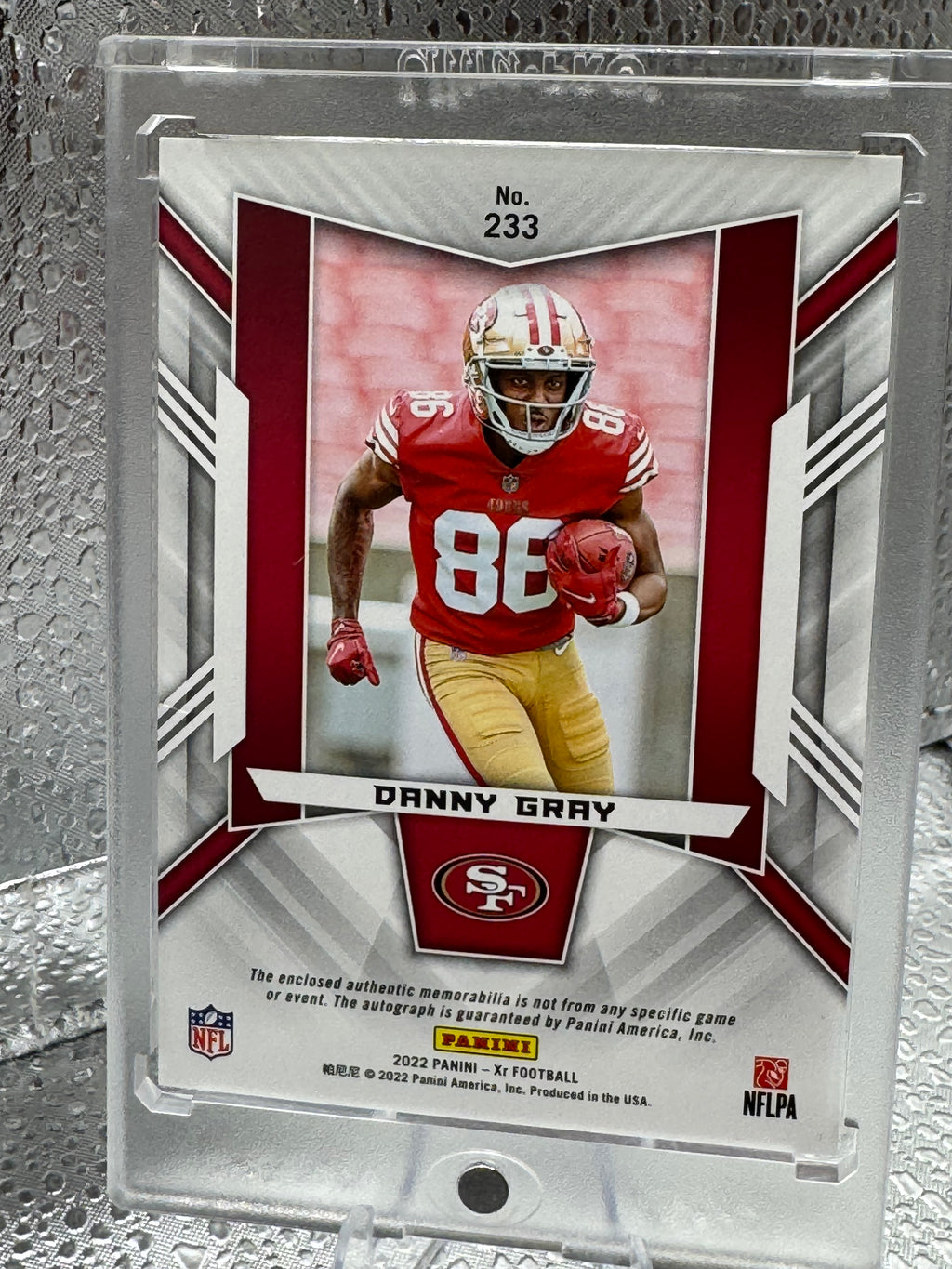 2022 Panini XR Danny Gray #233 Patch 068/199 RC