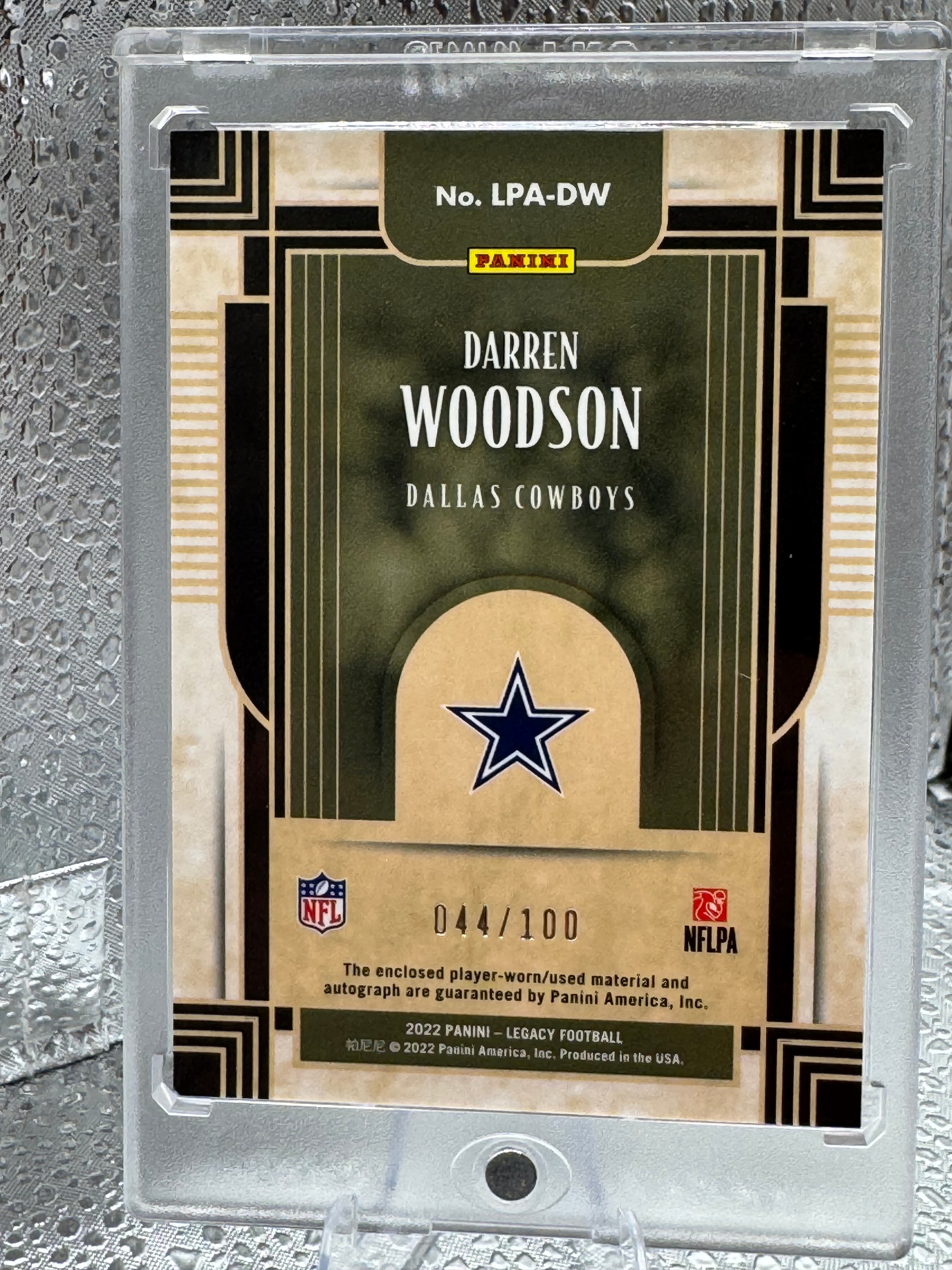 2022 Panini Legacy Football Darren Woodson Auto #LPA-DW 044/100 Patch