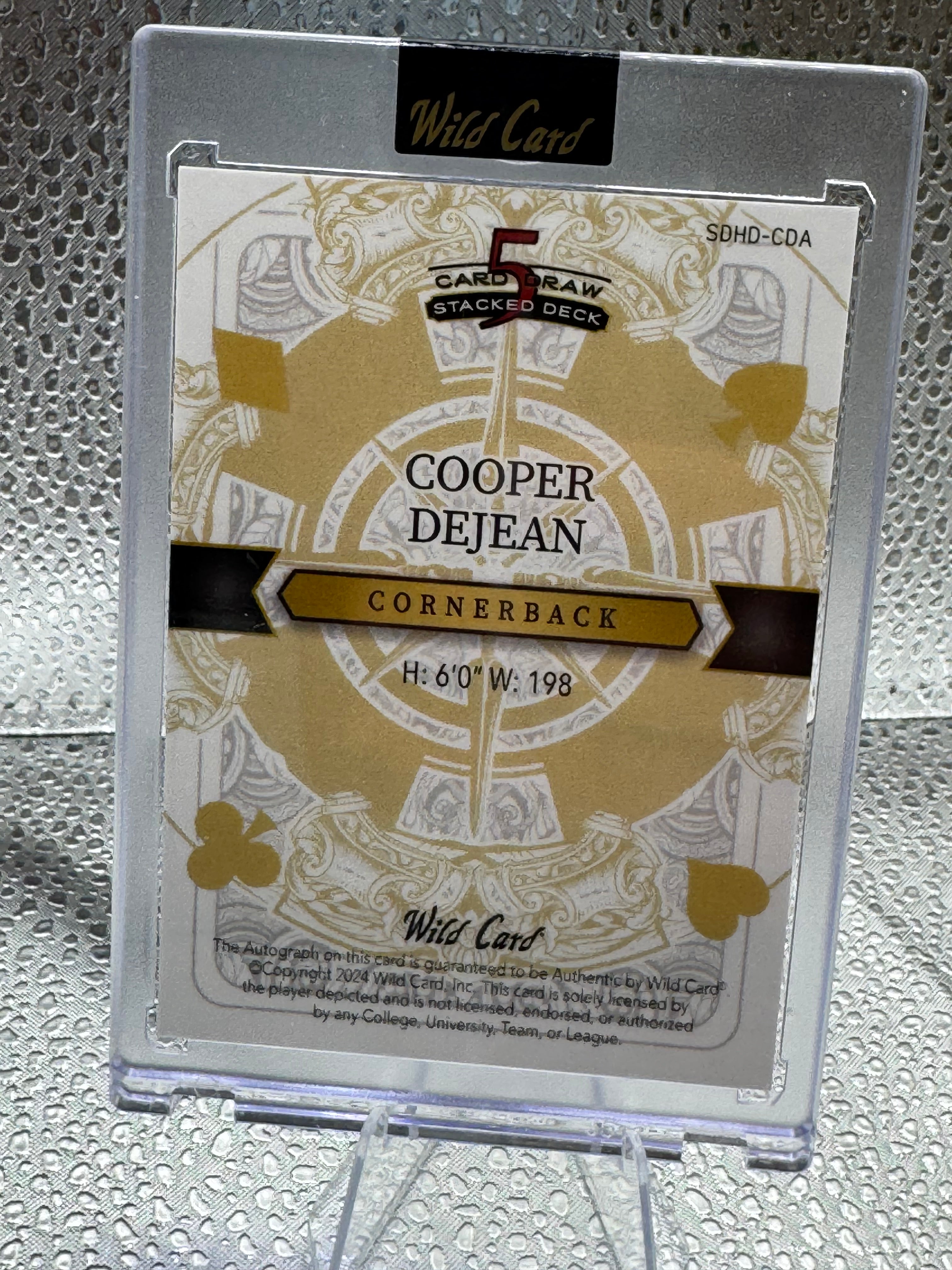 2024 Wild Card 5 Card Draw Stacked Deck Cooper DeJean Queen of Diamonds 1/1