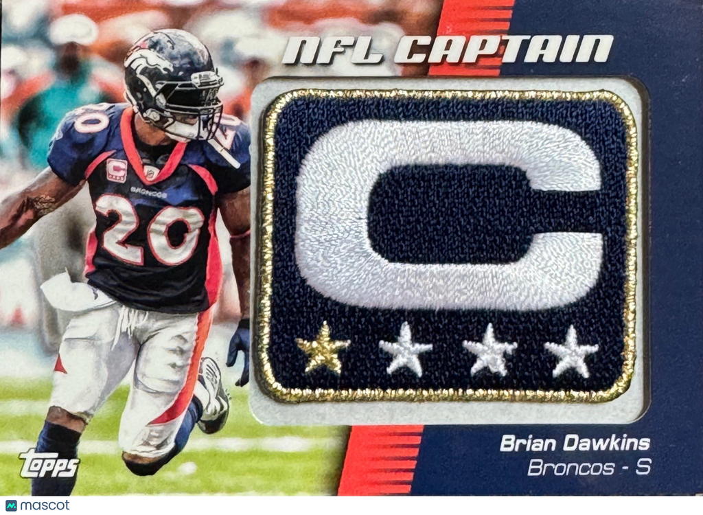 2012 Topps Football Brian Dawkins #NCP-BD Commemorative Patch