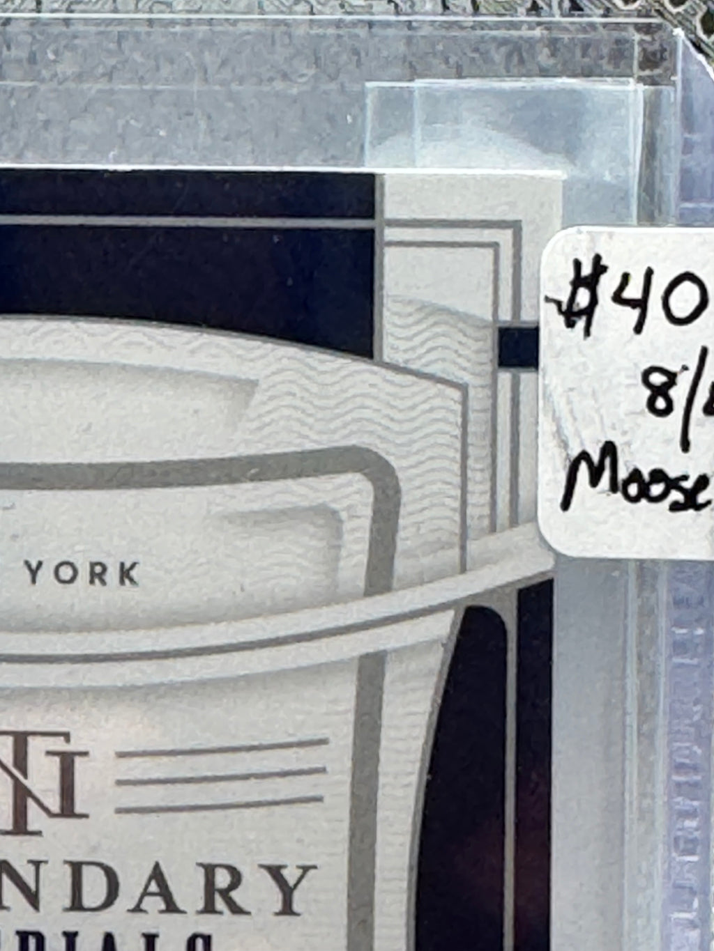 2021 Panini National Treasures Materials Moose Skowron 08/49 Patch