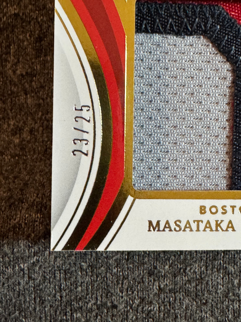 2023 Panini Immaculate Collection Masataka Yoshida #MM-MY Relic Patch 23/25