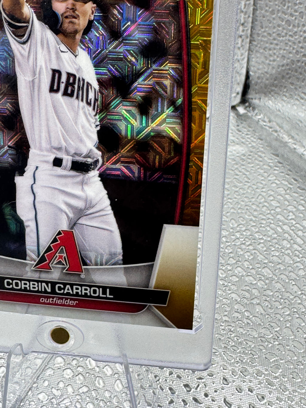 2023 Topps Bowman Chrome Corbin Carroll #73 Gold Lava Refractor RC 39/50