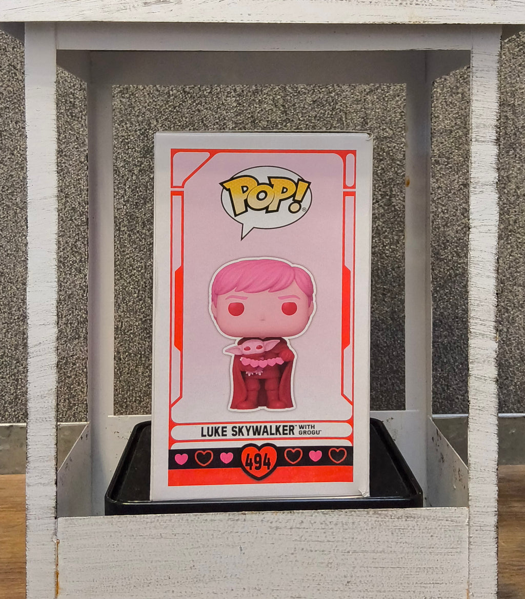 Funko Pop Star Wars #494 Luke Skywalker with Grogu (Valentines Day)