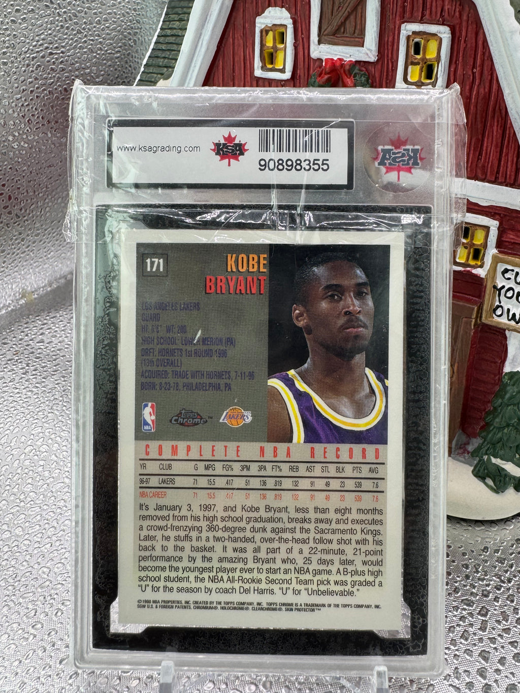 1997-98 Topps Chrome Kobe Bryant #171 KSA 9.5