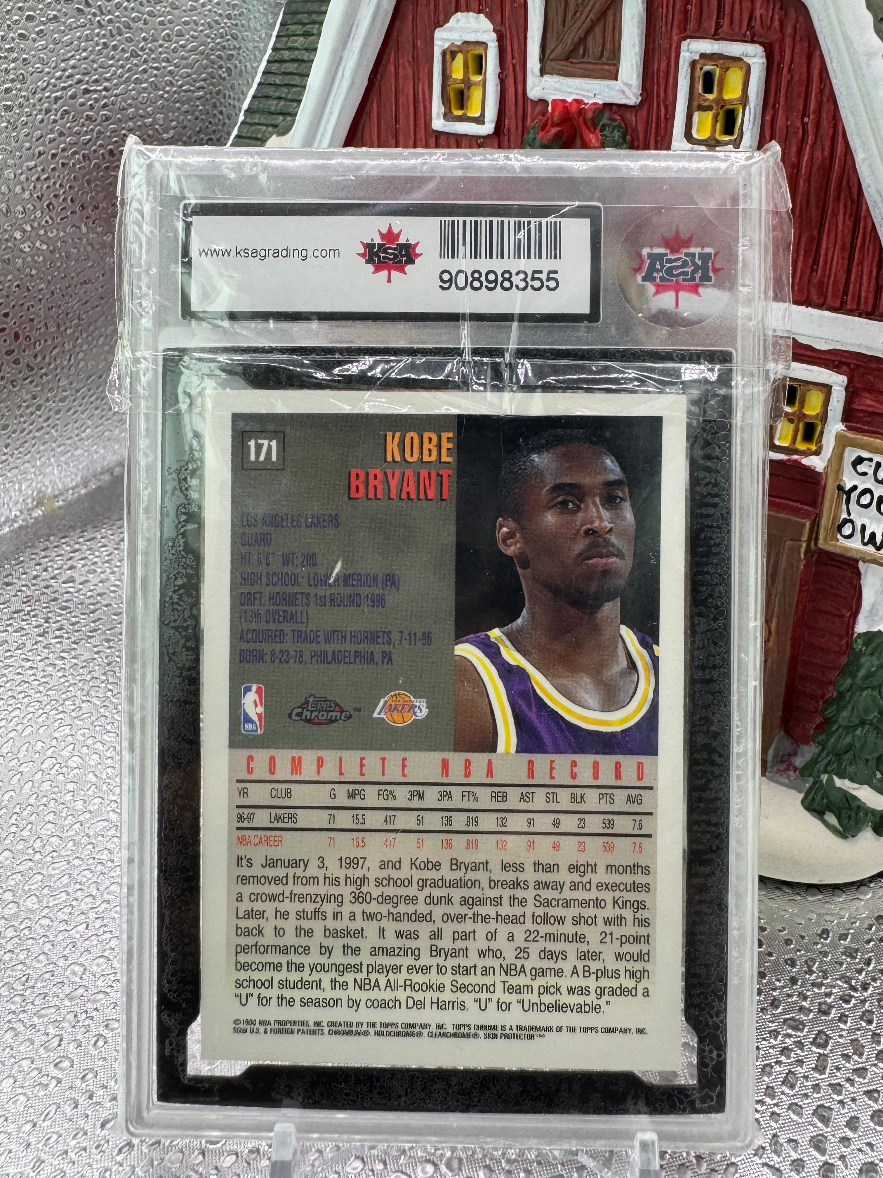 1997-98 Topps Chrome Kobe Bryant #171 KSA 9.5