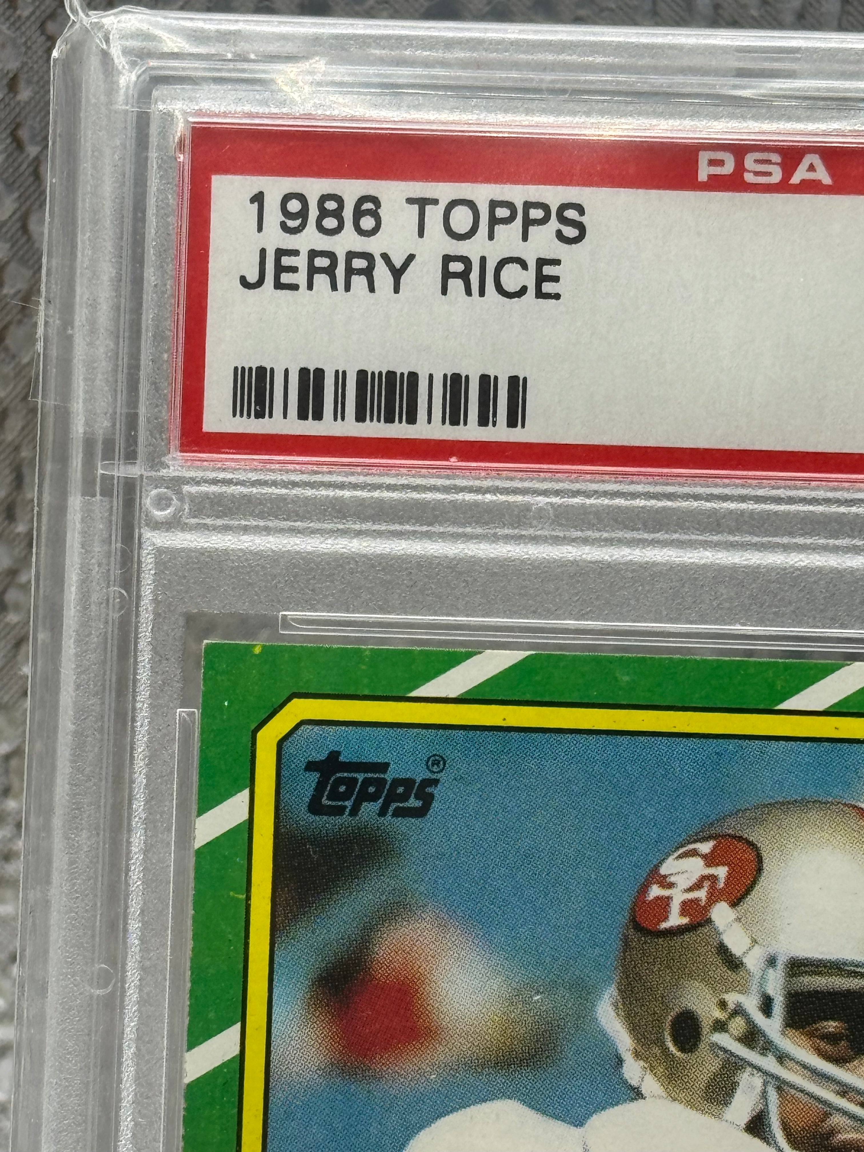 1986 Topps Jerry Rice #161 PSA 8