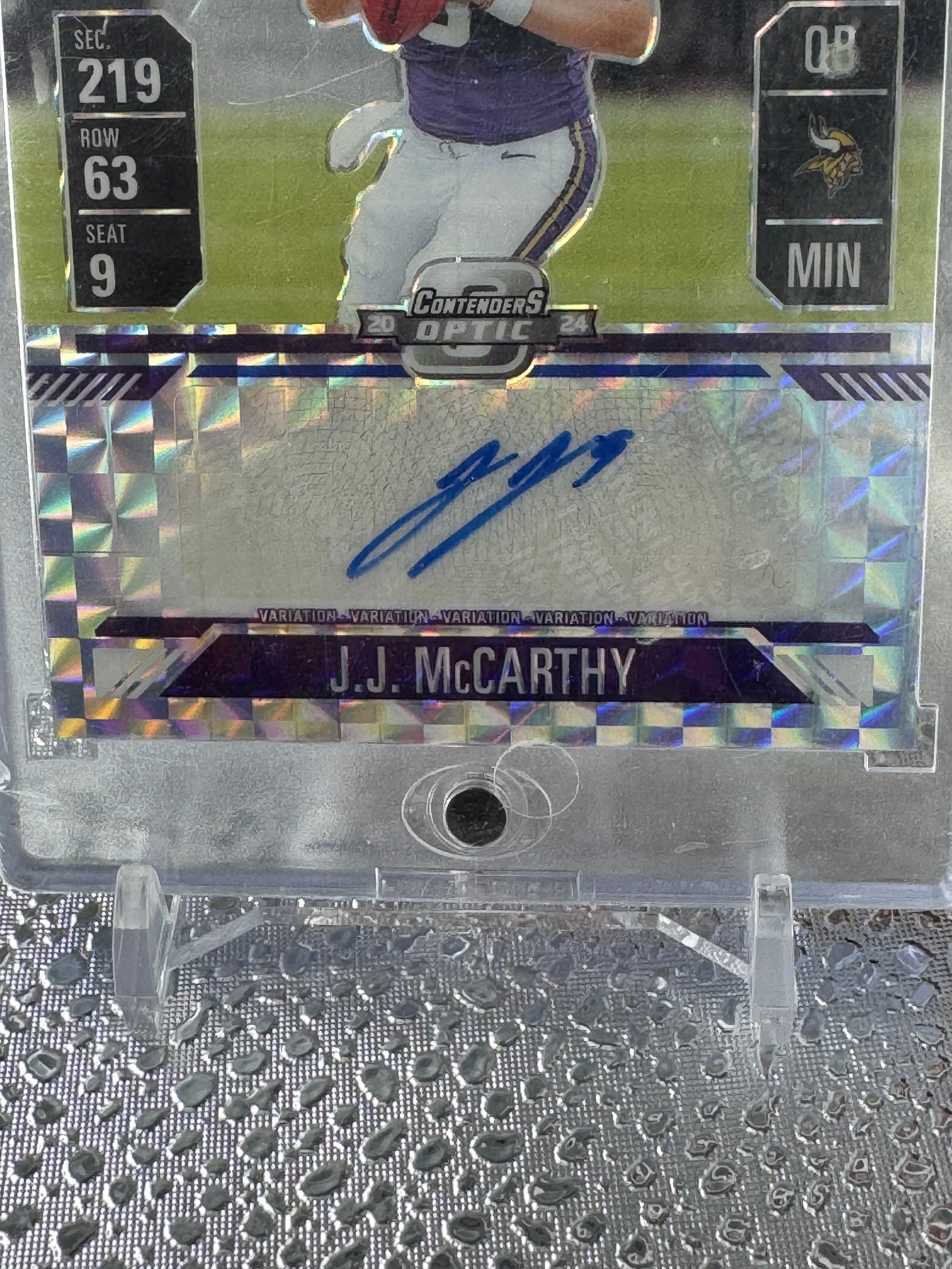 2024 Panini Contenders Optic J.J. McCarthy #PV-JJM Prizm RC 12/24