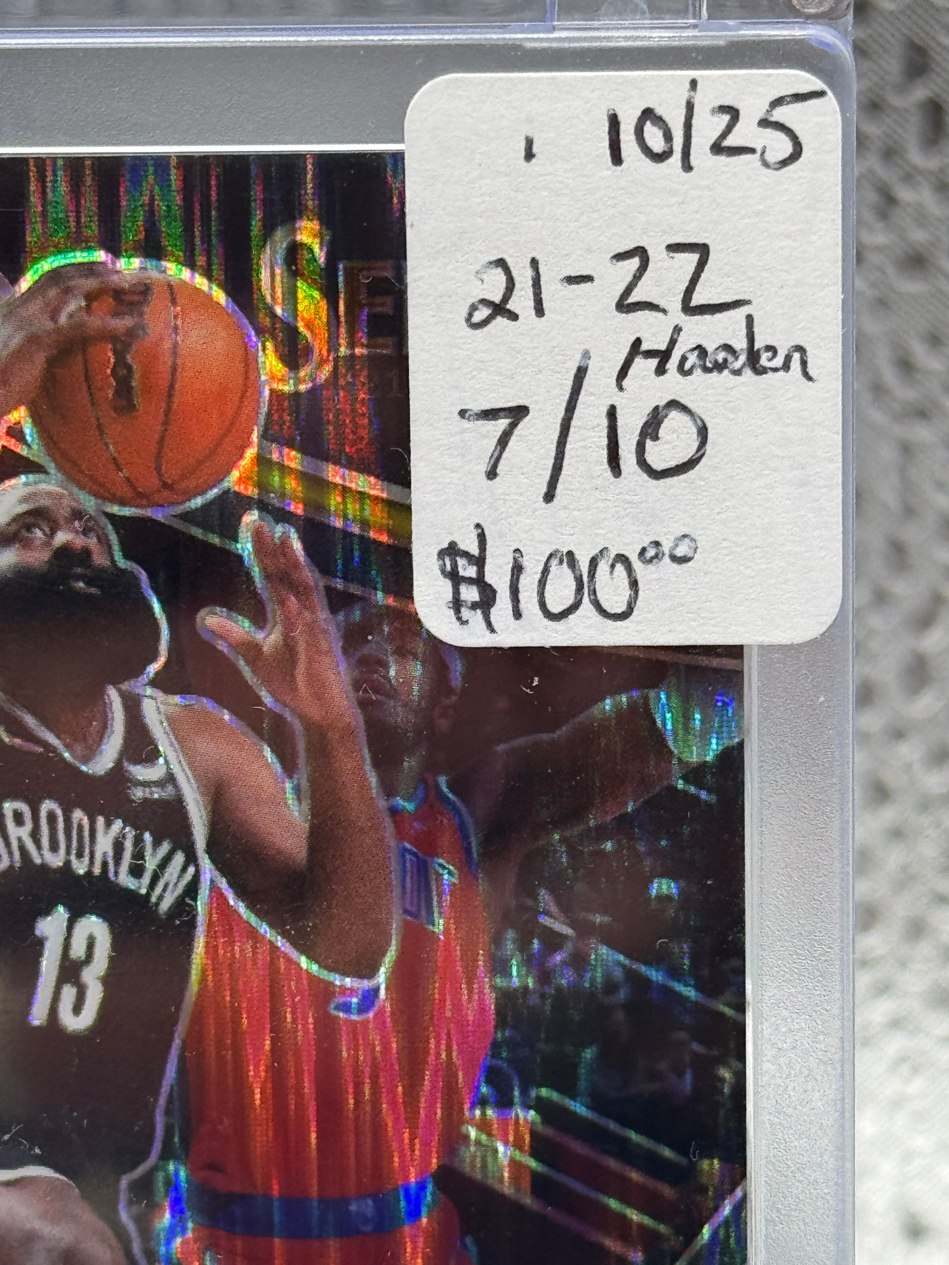 2021-22 Panini Select Courtside James Harden #264 Gold Prizm 07/10