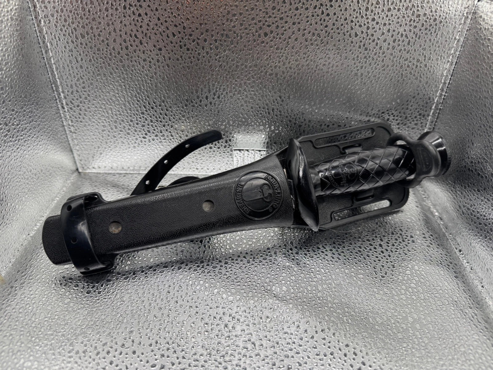 Vintage U.S. Divers Aqua Lung Dive Knife Japan Stainless Steel w/ Sheath