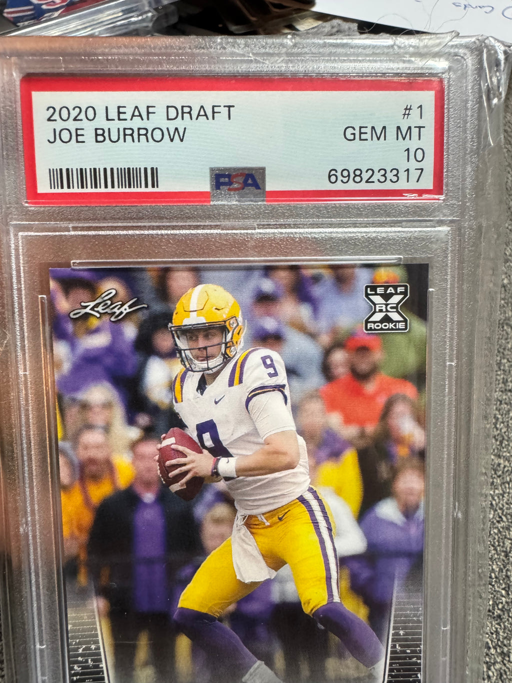 2020 Leaf Draft Joe Burrow #1 PSA 10