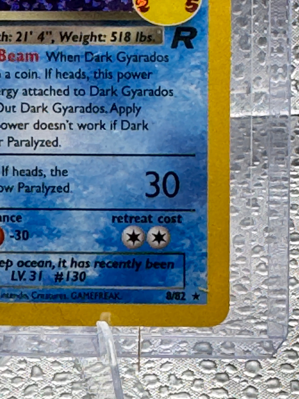 2000 Pokemon Dark Gyarados #8/82 25th celebration