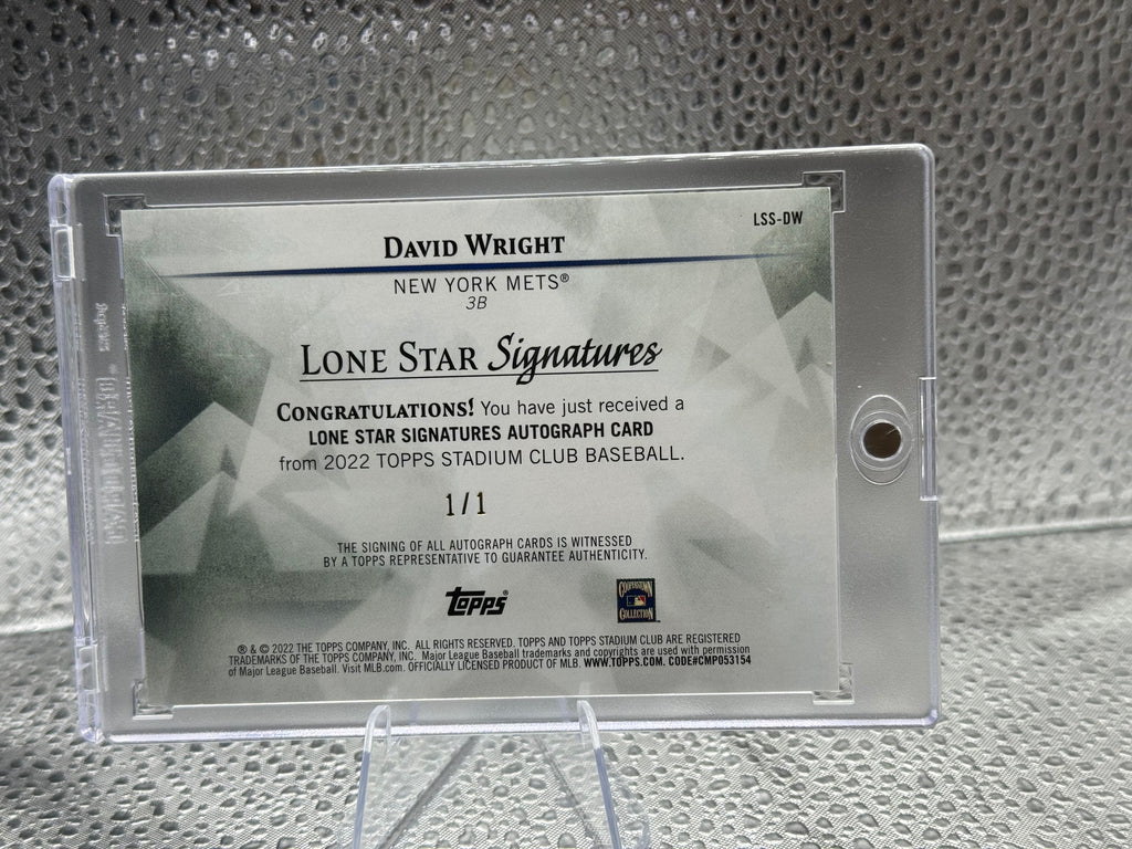 2022 Topps Stadium Club Lone Star Signatures David Wright 1/1