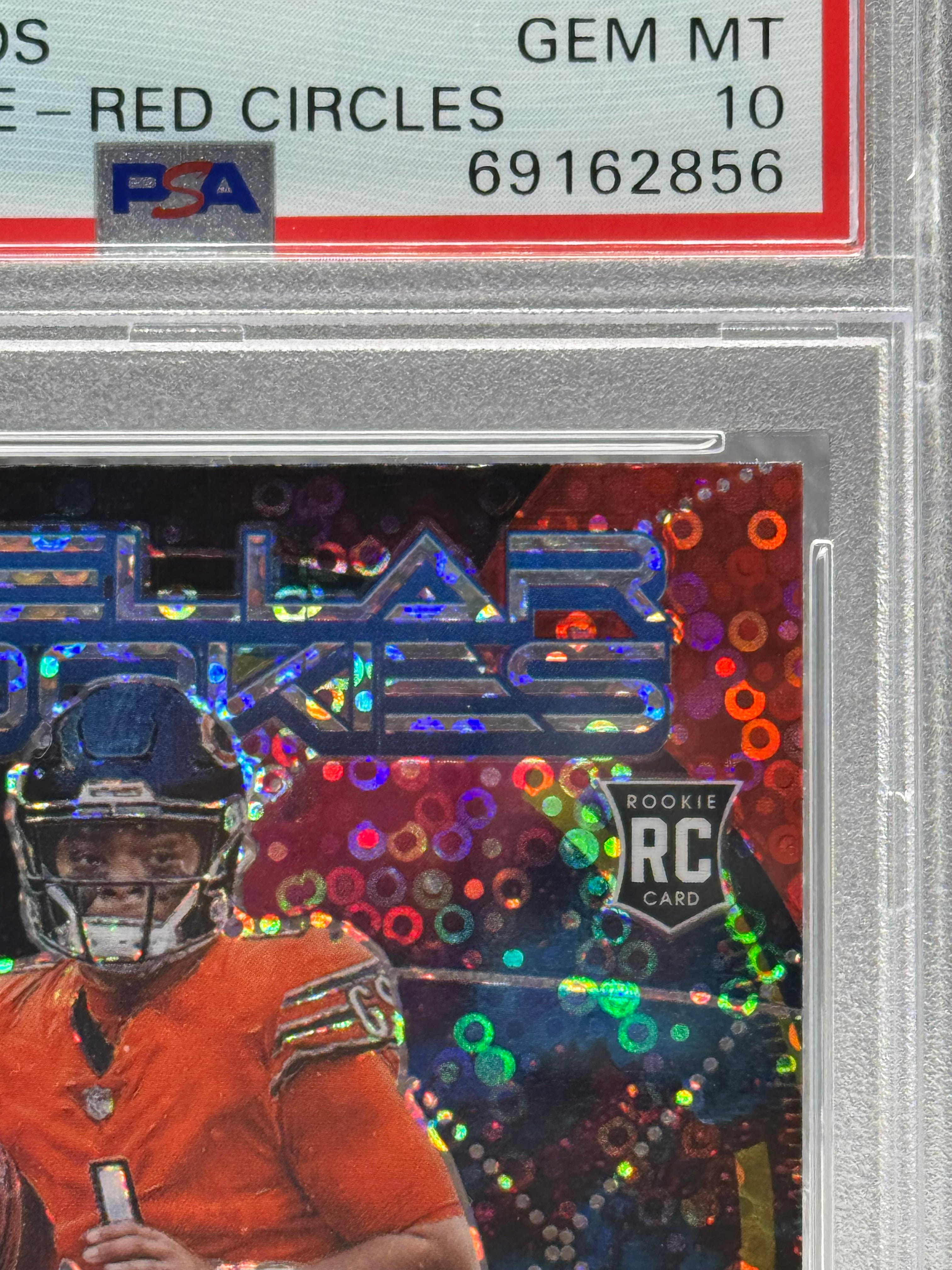 2021 Panini Rookies & Stars Rookies Justin Fields #SR-4 RKE Red Circles PSA 10