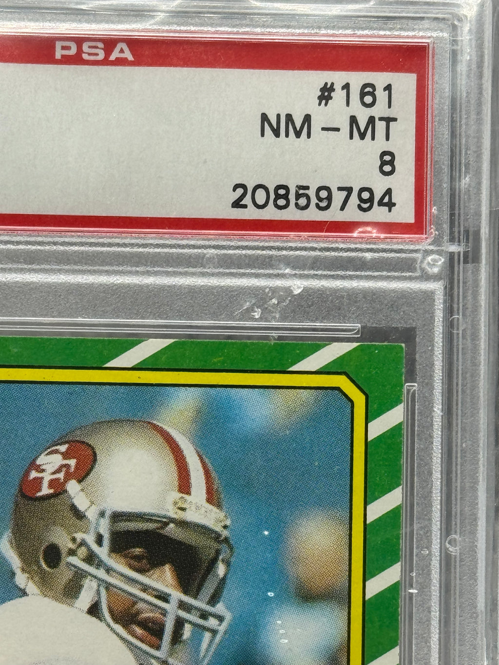 1986 Topps Jerry Rice #161 PSA 8