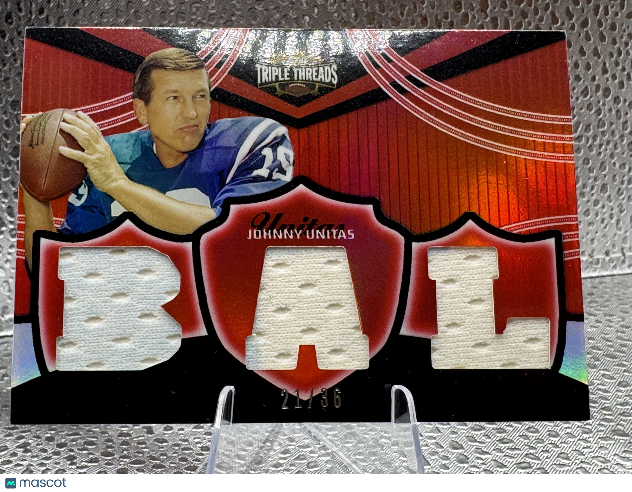 2006 Topps Triple Threads Johnny Unitas #TTR-49 21 of 36 Jersey Relic