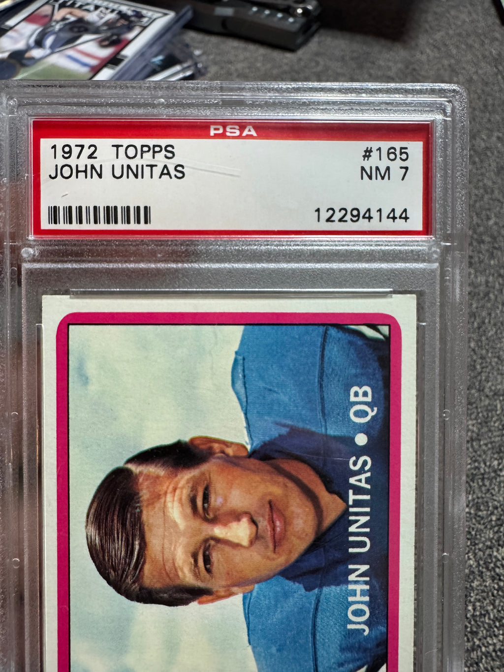 1972 Topps John Unitas #165 PSA 7