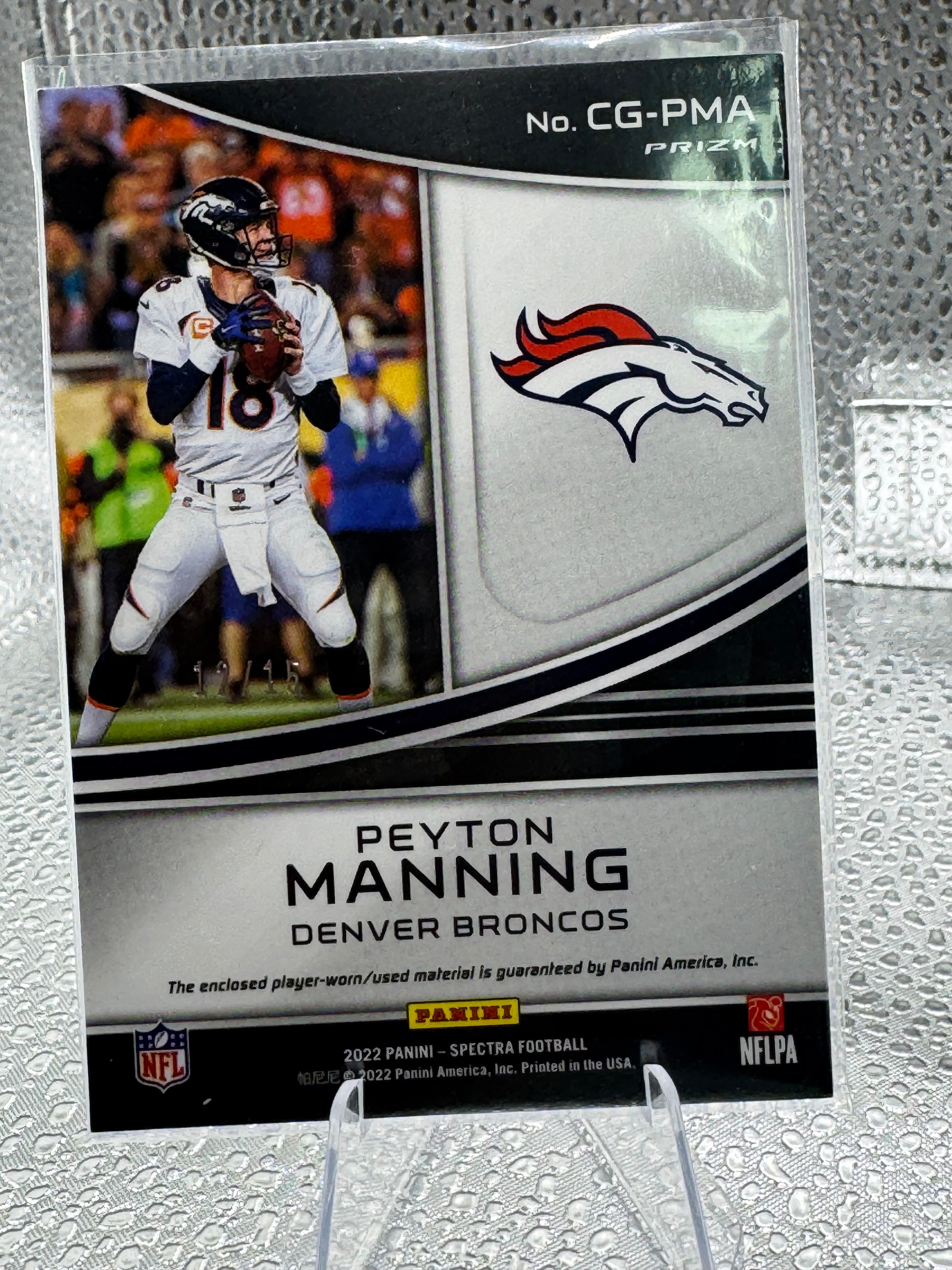 2022 Panini Spectra Championship Gear Peyton Manning #CG-PMA 12/15 Patch