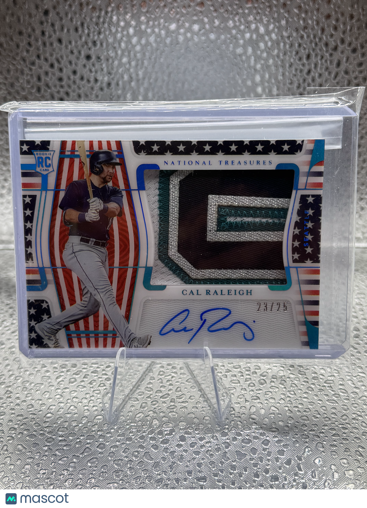 2022 Panini National Treasures Cal Raleigh #109 RC Patch 23/25 STARS & STRIPES