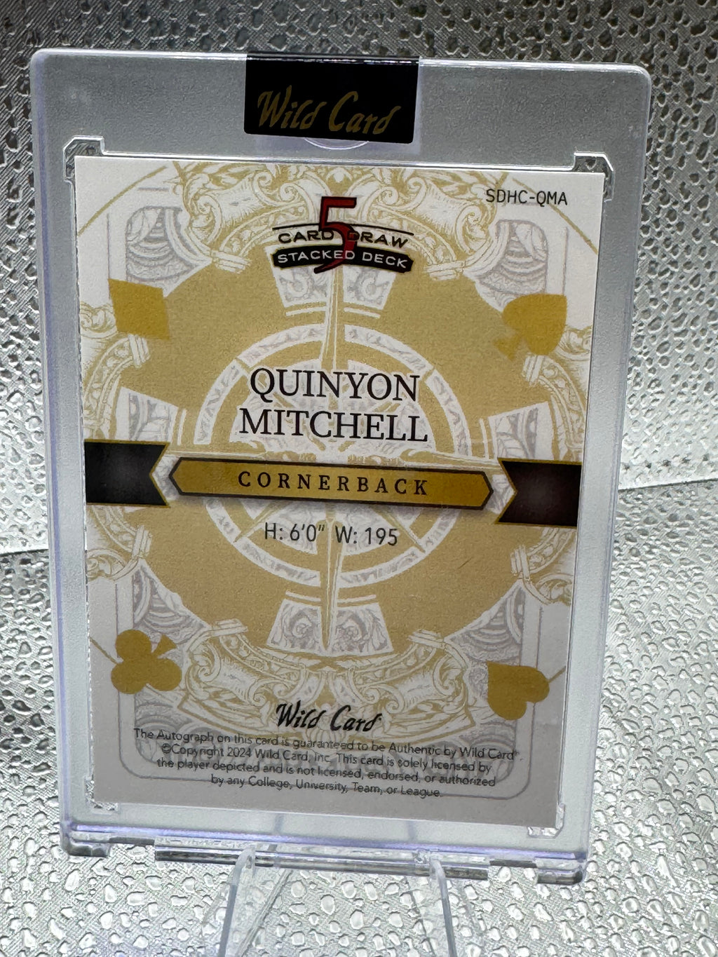 2024 Wild Card 5 Card Draw Quinyon Mitchell 1/1