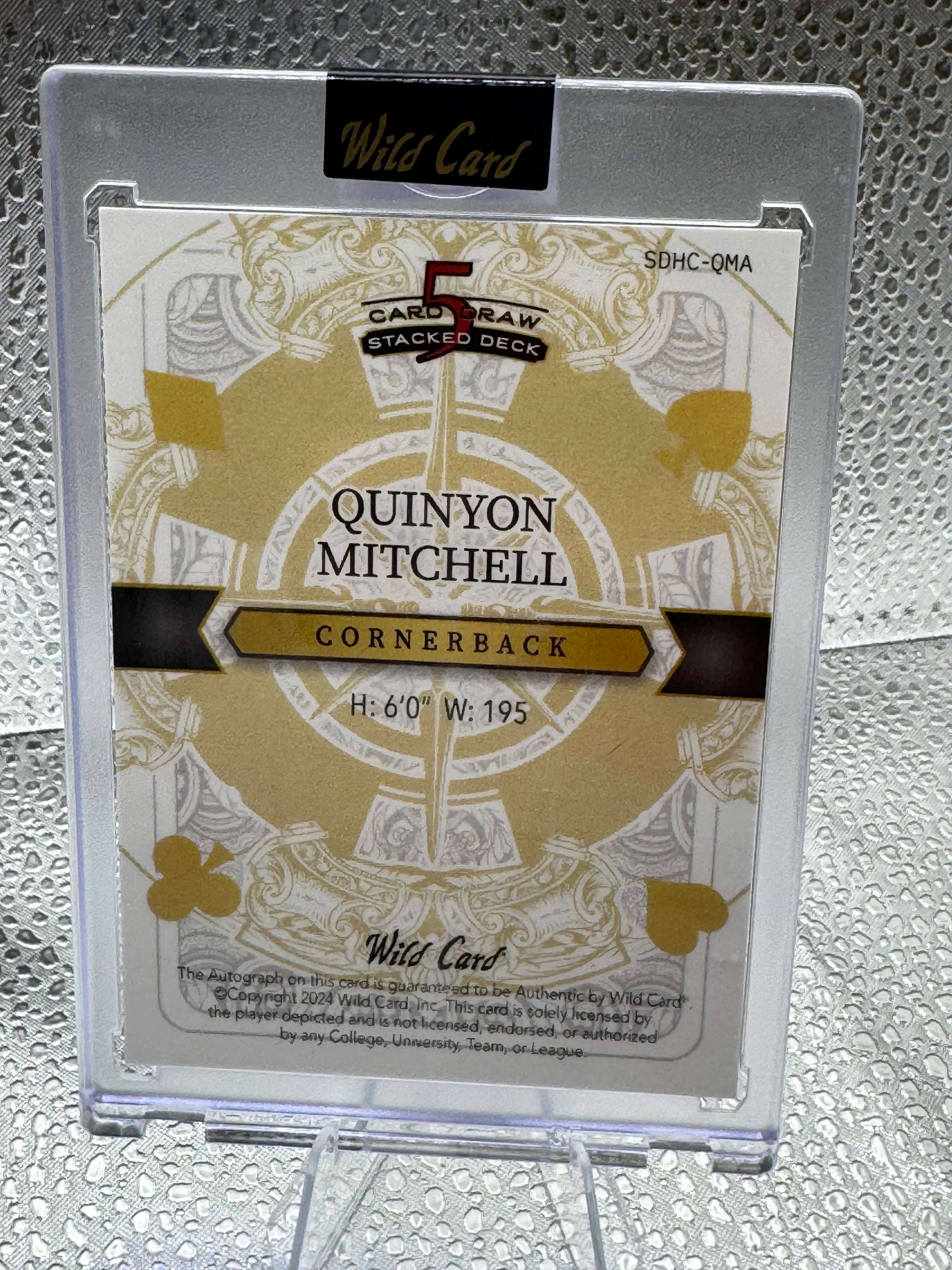 2024 Wild Card 5 Card Draw Quinyon Mitchell 1/1