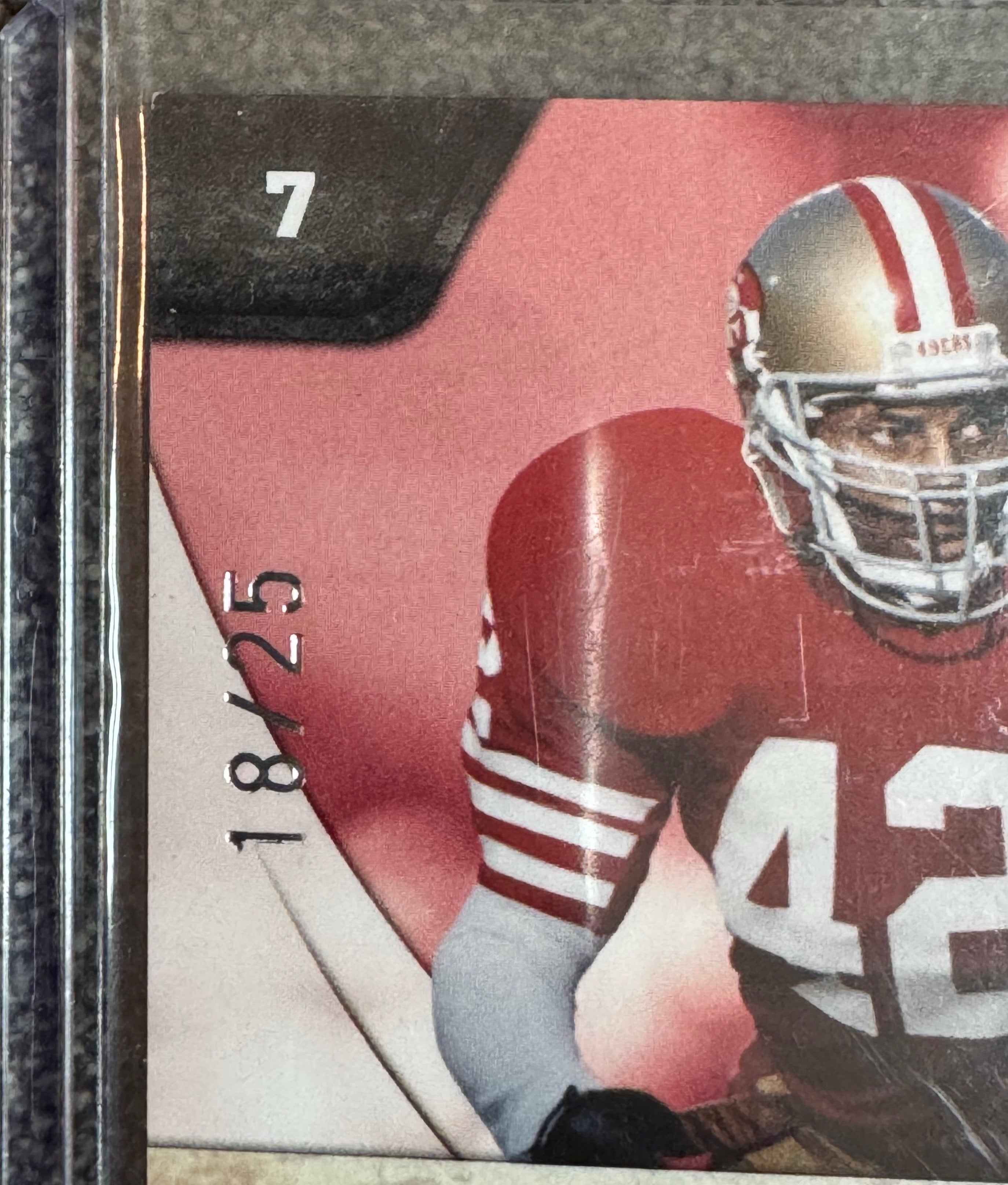 2011 Panini Absolute Memorabilia NFL Icons Ronnie Lott #7 18/25 Patch