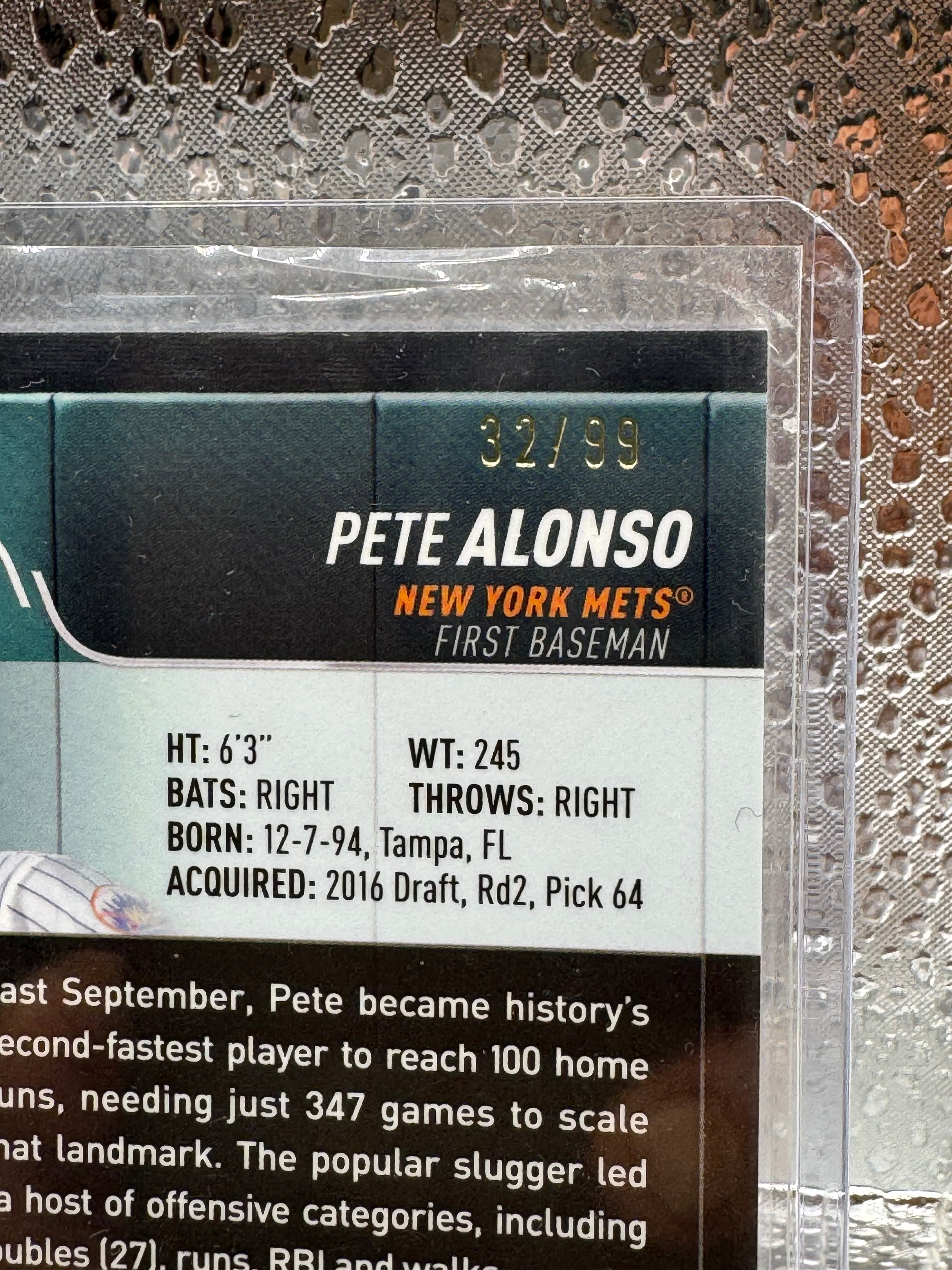 2022 Topps Stadium Club Chrome Pete Alonso #216 32/99