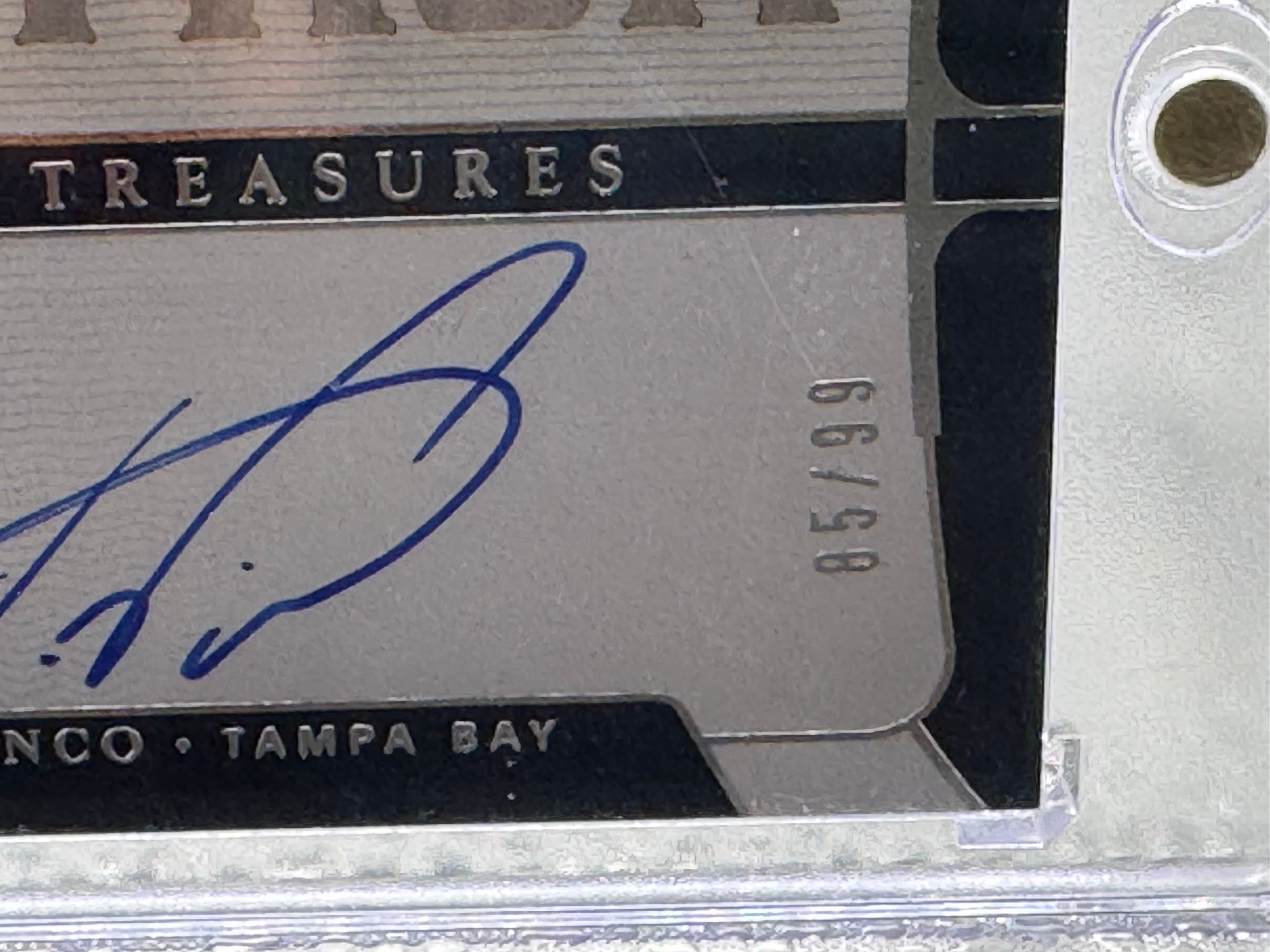 2022 Panini National Treasures Signature Names Wander Franco #SN-WF 85/99