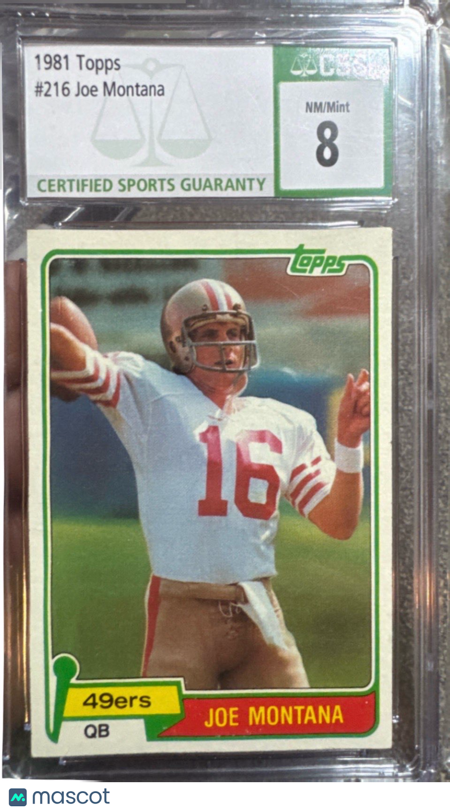 1981 Topps Joe Montana #216