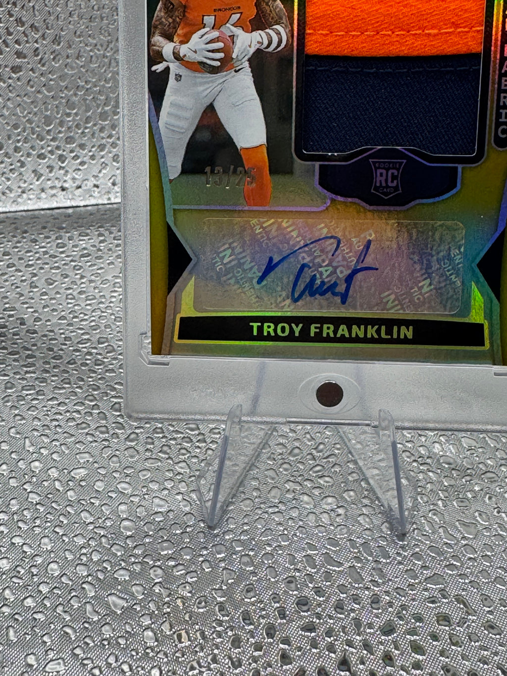 2024 Panini Certified Freshman Fabric Troy Franklin #FMS-TFN Patch RC 13/25