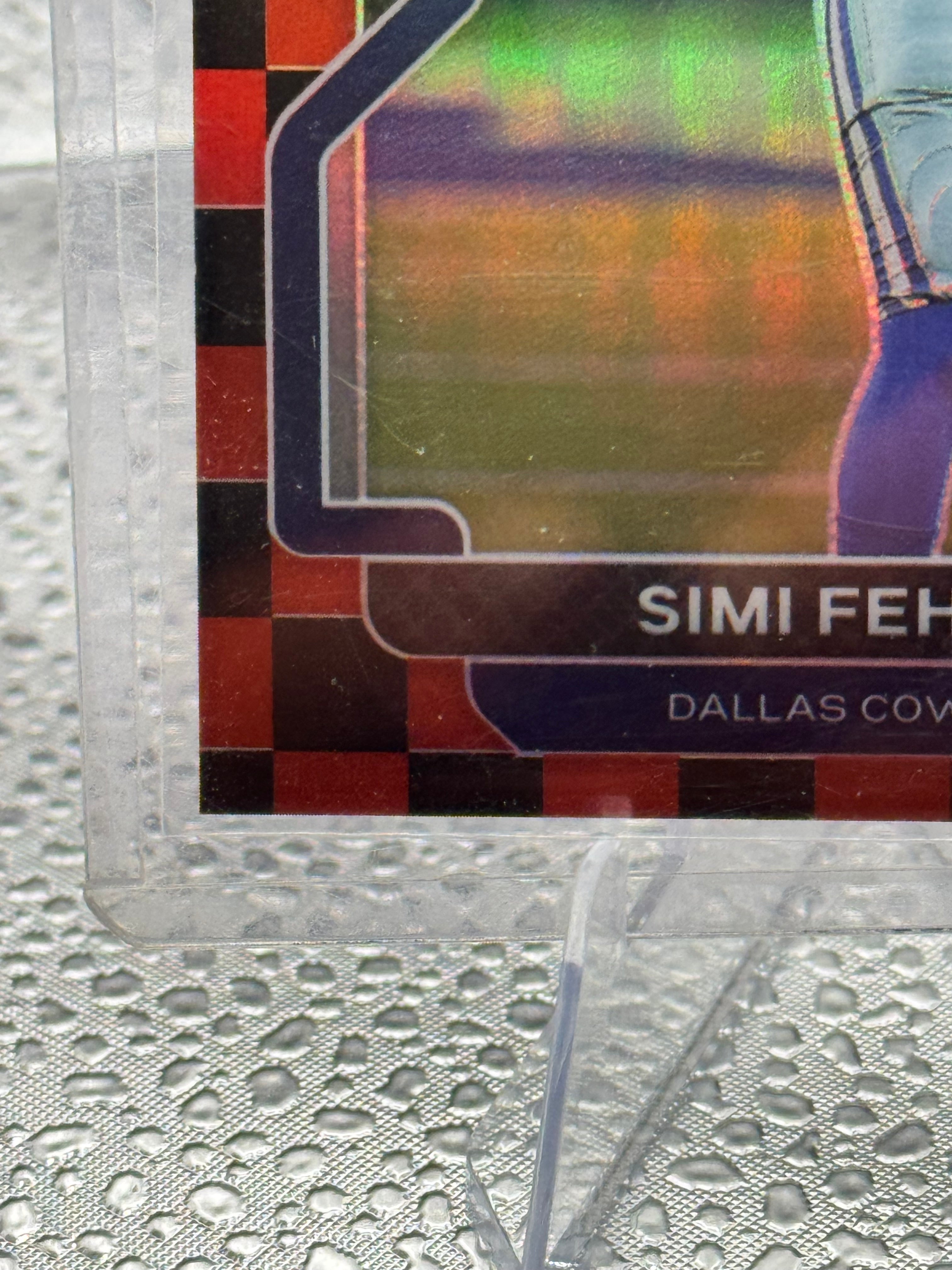 2021 Panini Prizm Football Simi Fehoko #371 Red Checkerboard RC