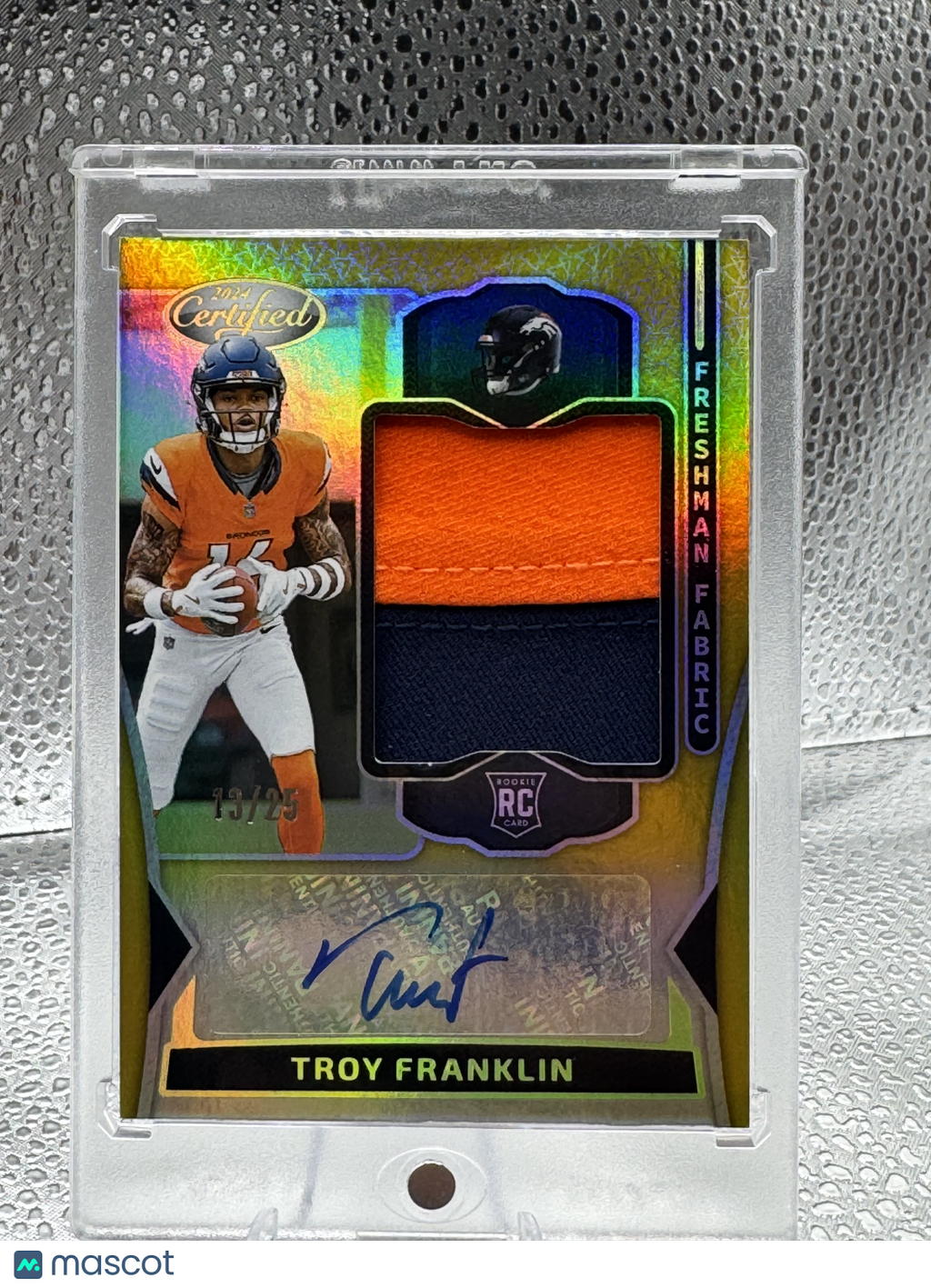 2024 Panini Certified Freshman Fabric Troy Franklin #FMS-TFN Patch RC 13/25