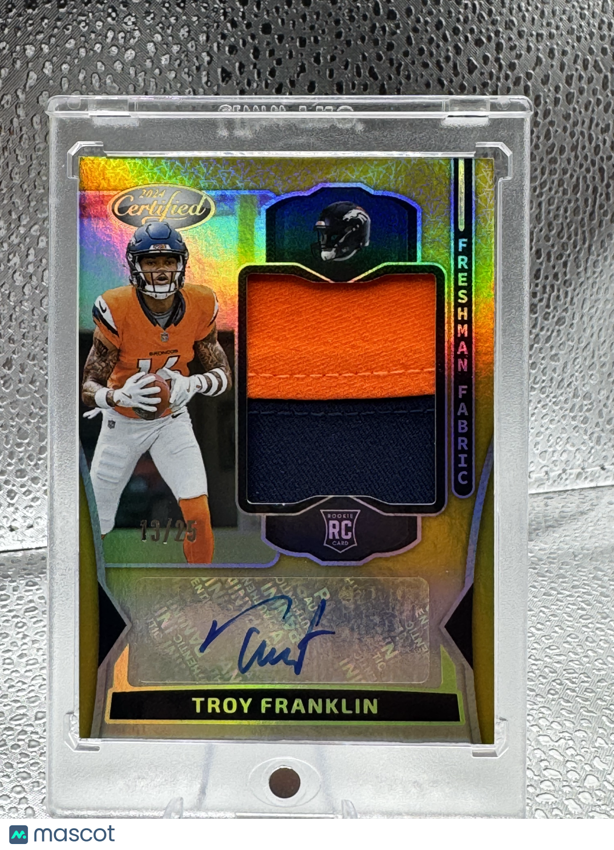 2024 Panini Certified Freshman Fabric Troy Franklin #FMS-TFN Patch RC 13/25