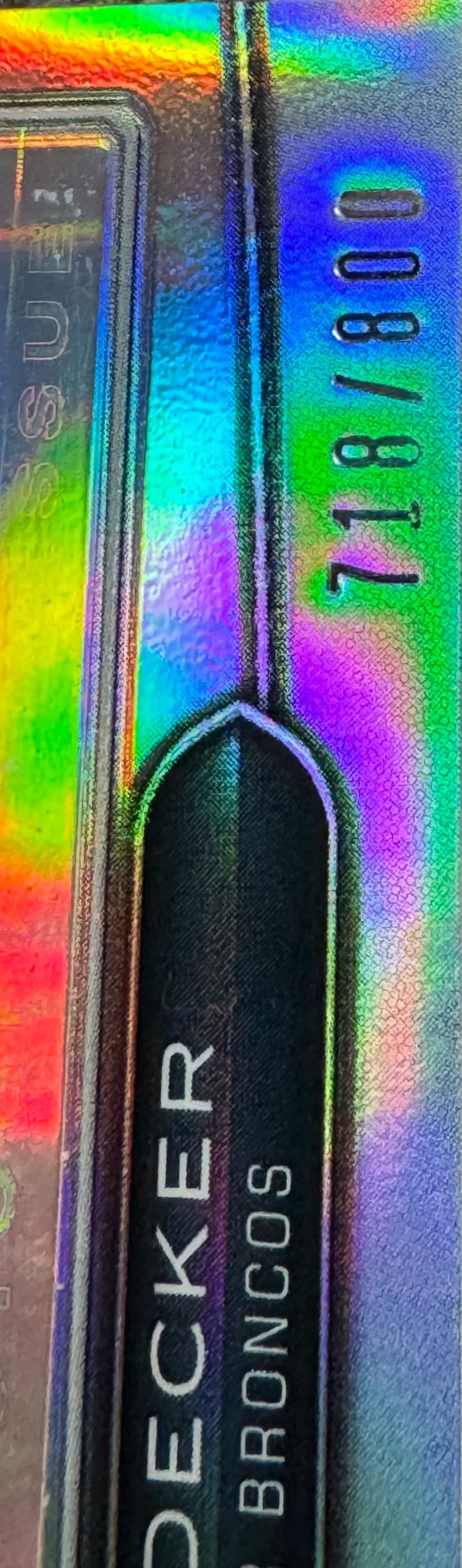 2010 Topps Platinum Eric Decker #ARP-ED 718/800 Jersey Patch RC