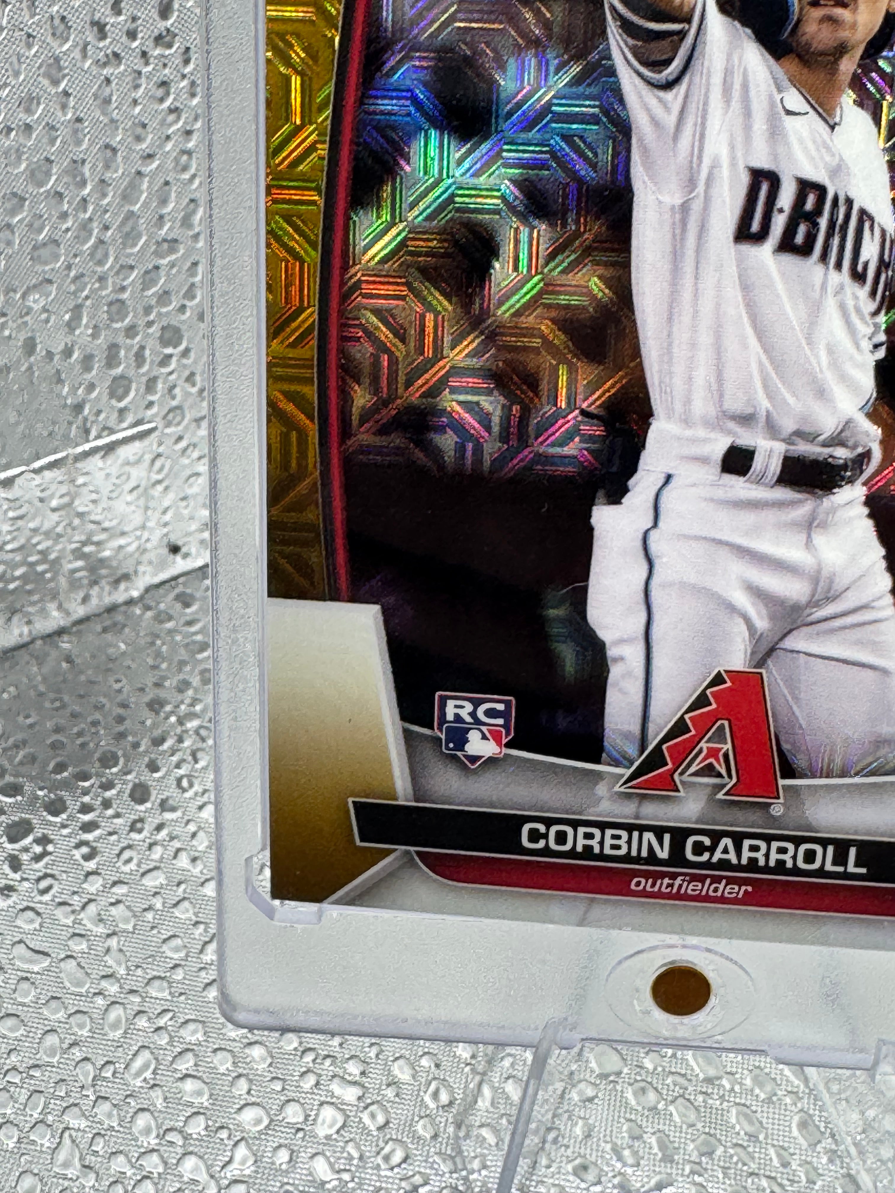 2023 Topps Bowman Chrome Corbin Carroll #73 Gold Lava Refractor RC 39/50