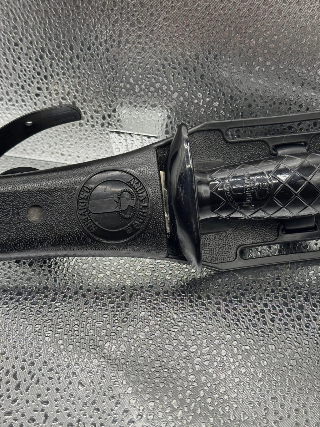 Vintage U.S. Divers Aqua Lung Dive Knife Japan Stainless Steel w/ Sheath