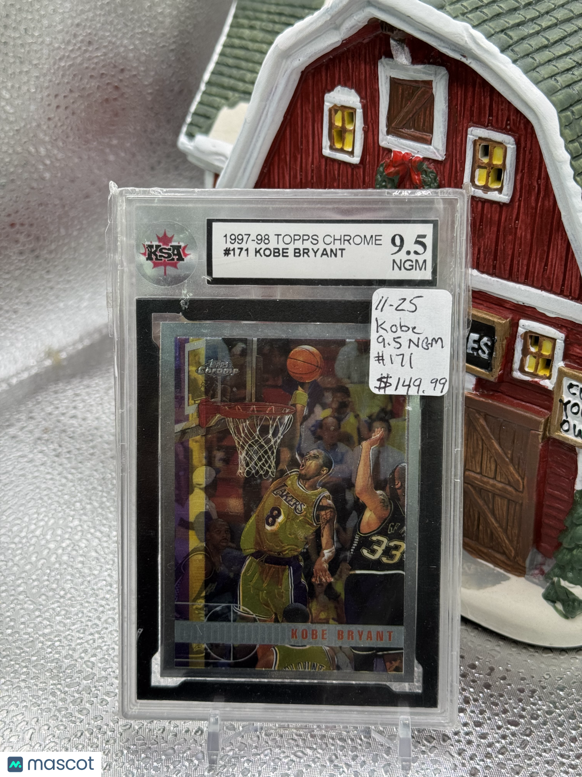 1997-98 Topps Chrome Kobe Bryant #171 KSA 9.5