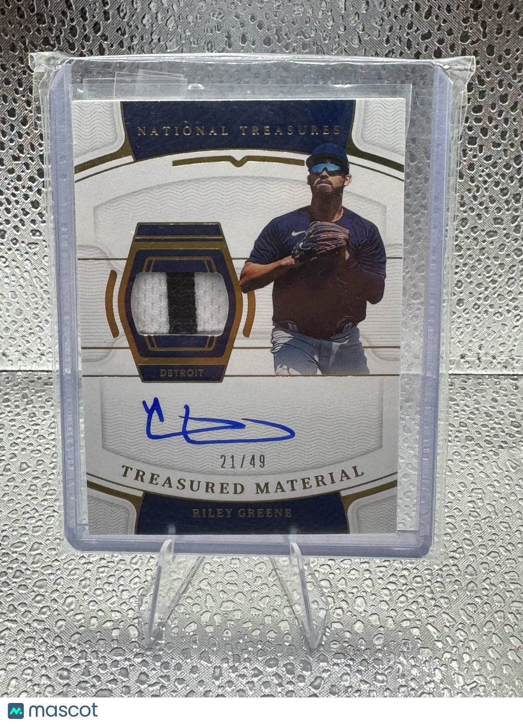 2022 Panini National Treasures Riley Greene #TMS-RG 21 / 49 Patch