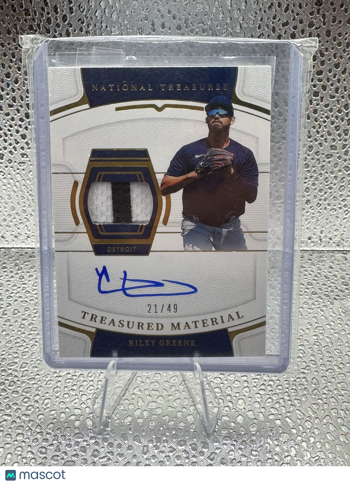 2022 Panini National Treasures Riley Greene #TMS-RG 21 / 49 Patch