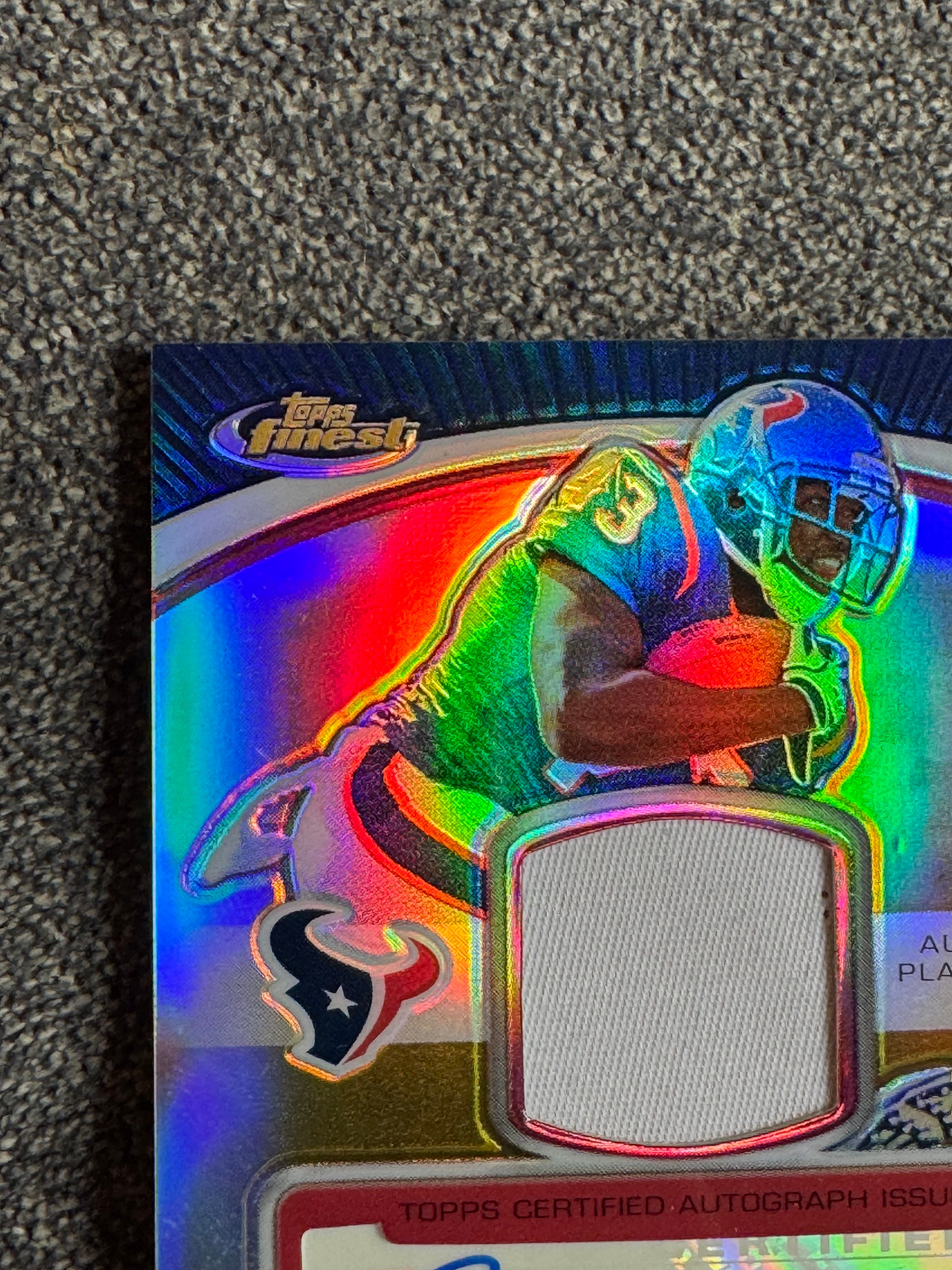 2010 Topps Finest Ben Tate #101 Refractor RC Player-Worn Jersey