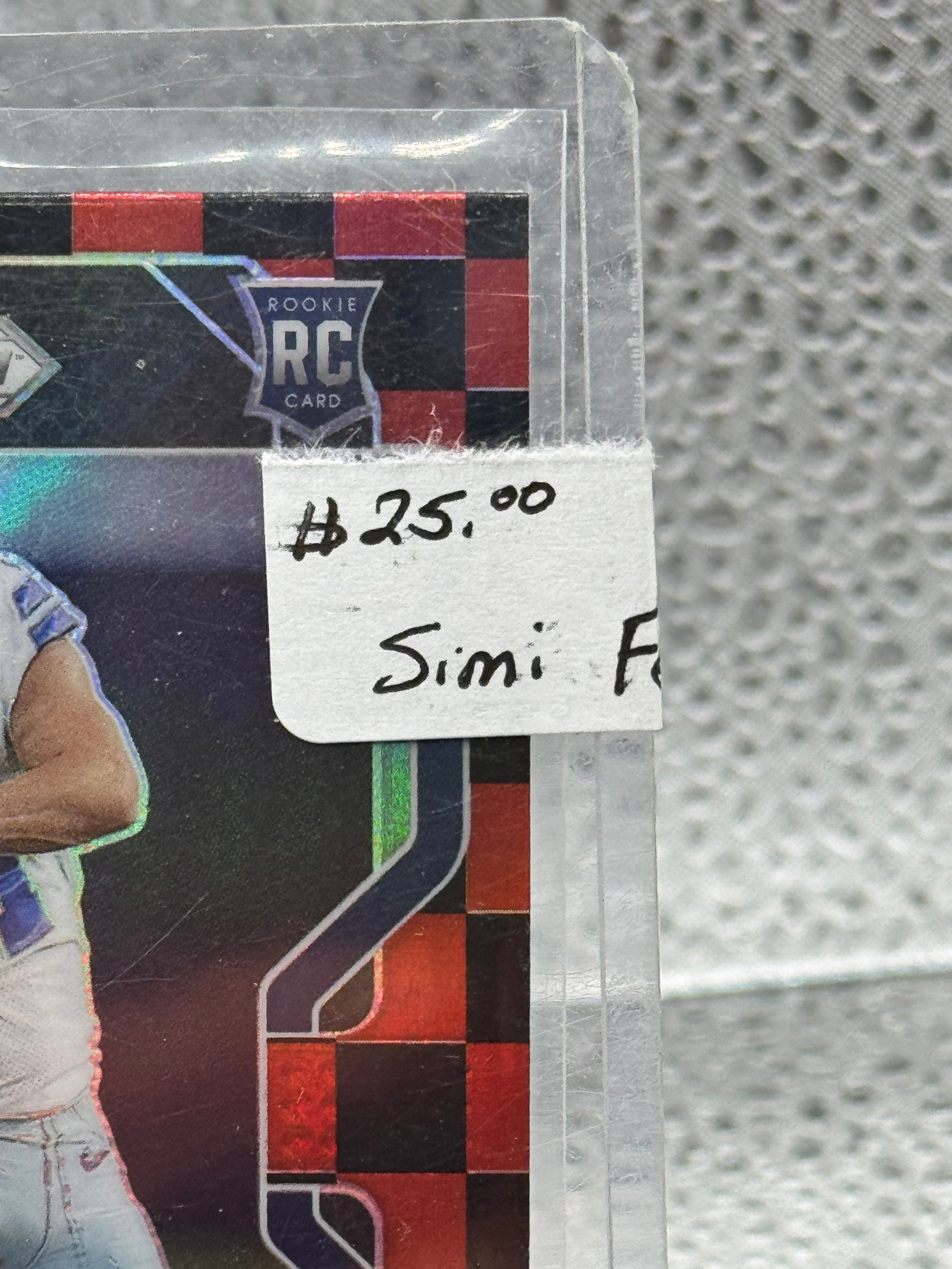 2021 Panini Prizm Football Simi Fehoko #371 Red Checkerboard RC