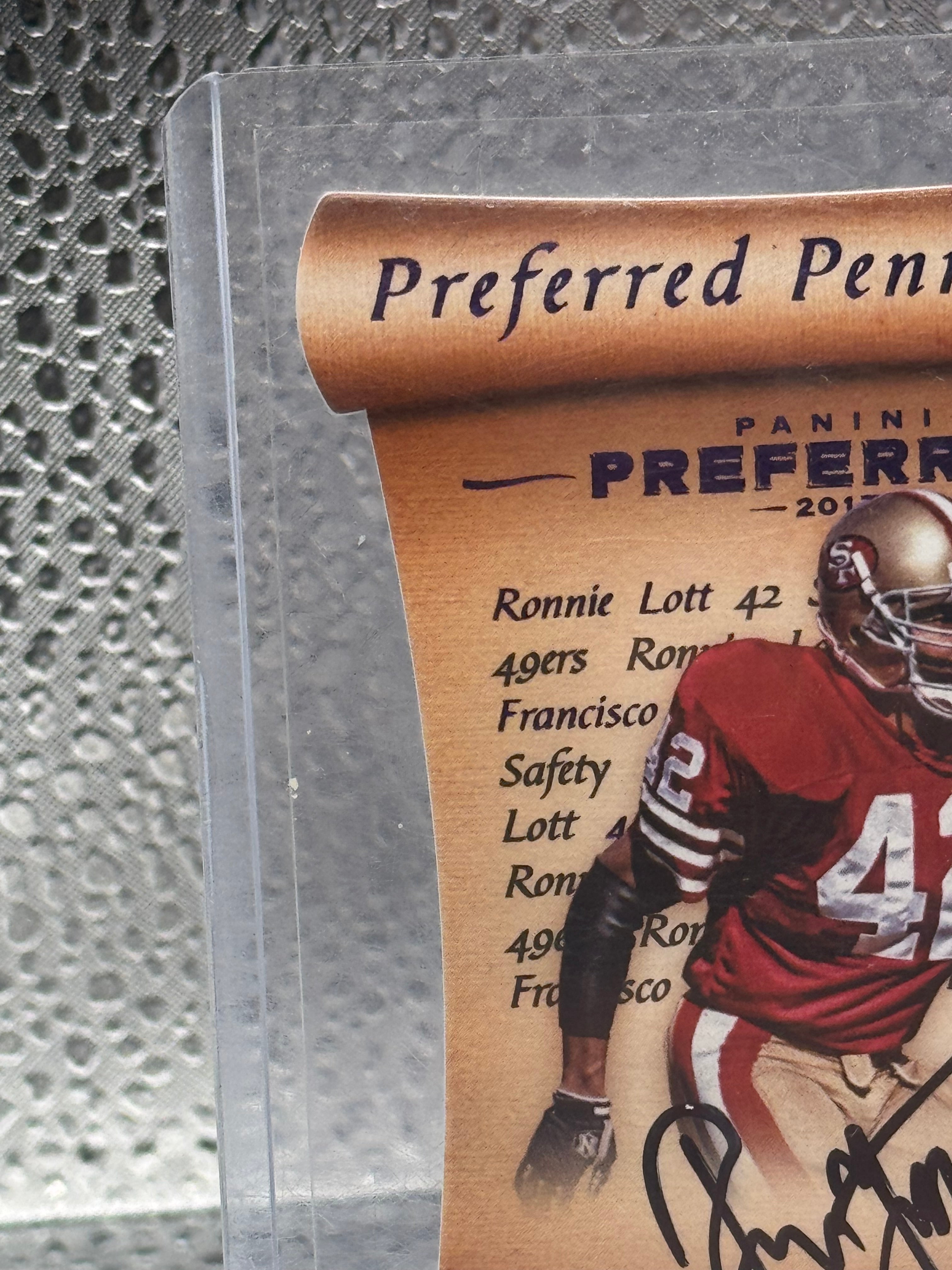 2017 Panini Preferred Preferred Penmanship Ronnie Lott #140 3/10