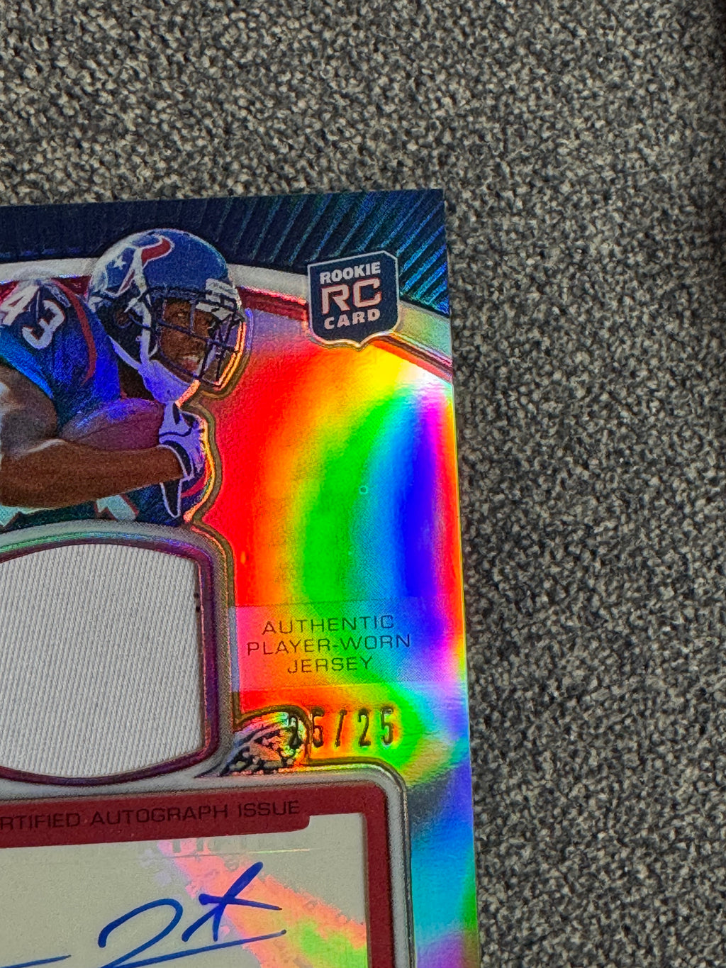 2010 Topps Finest Ben Tate #101 Refractor RC Player-Worn Jersey