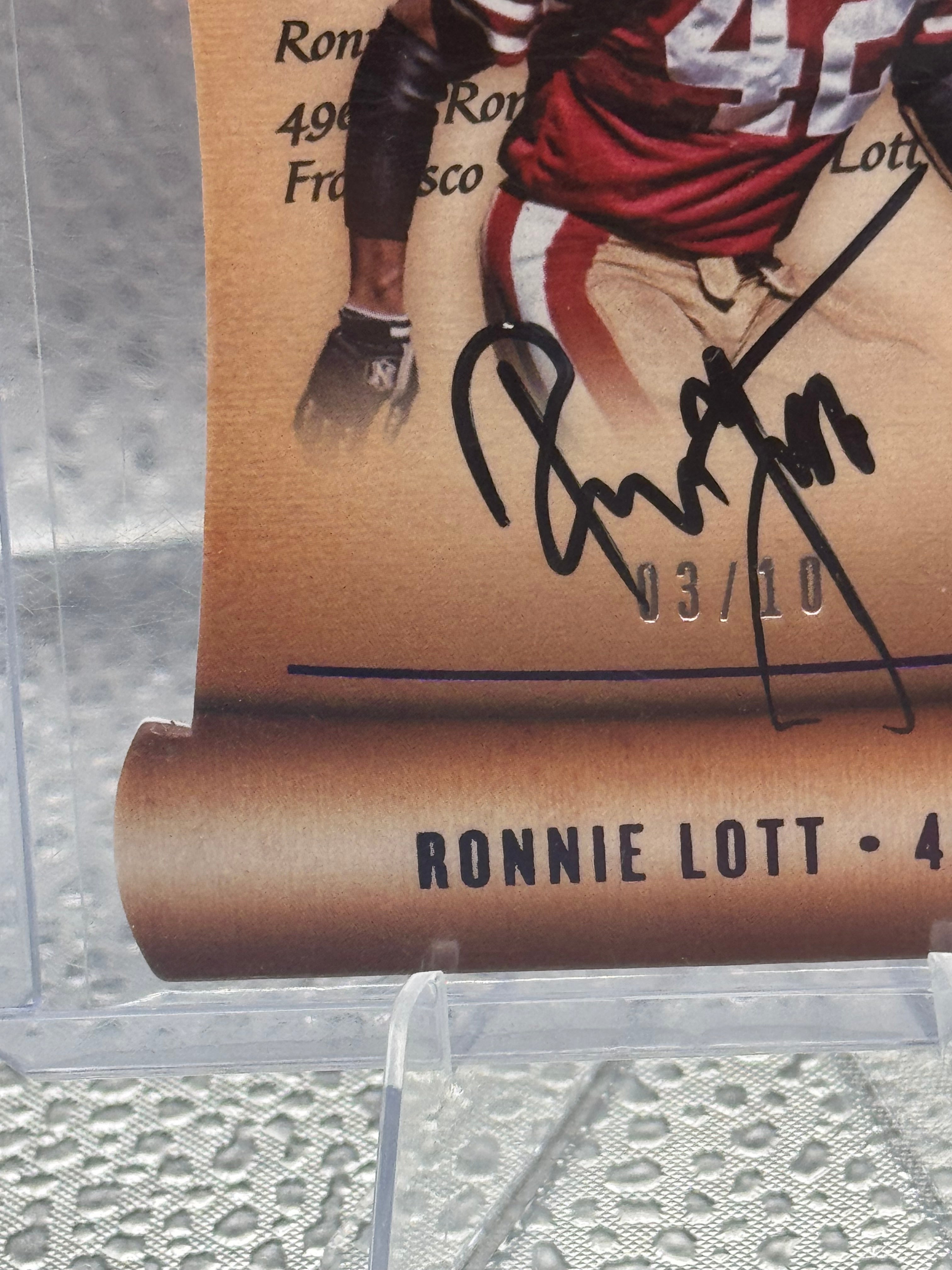 2017 Panini Preferred Preferred Penmanship Ronnie Lott #140 3/10