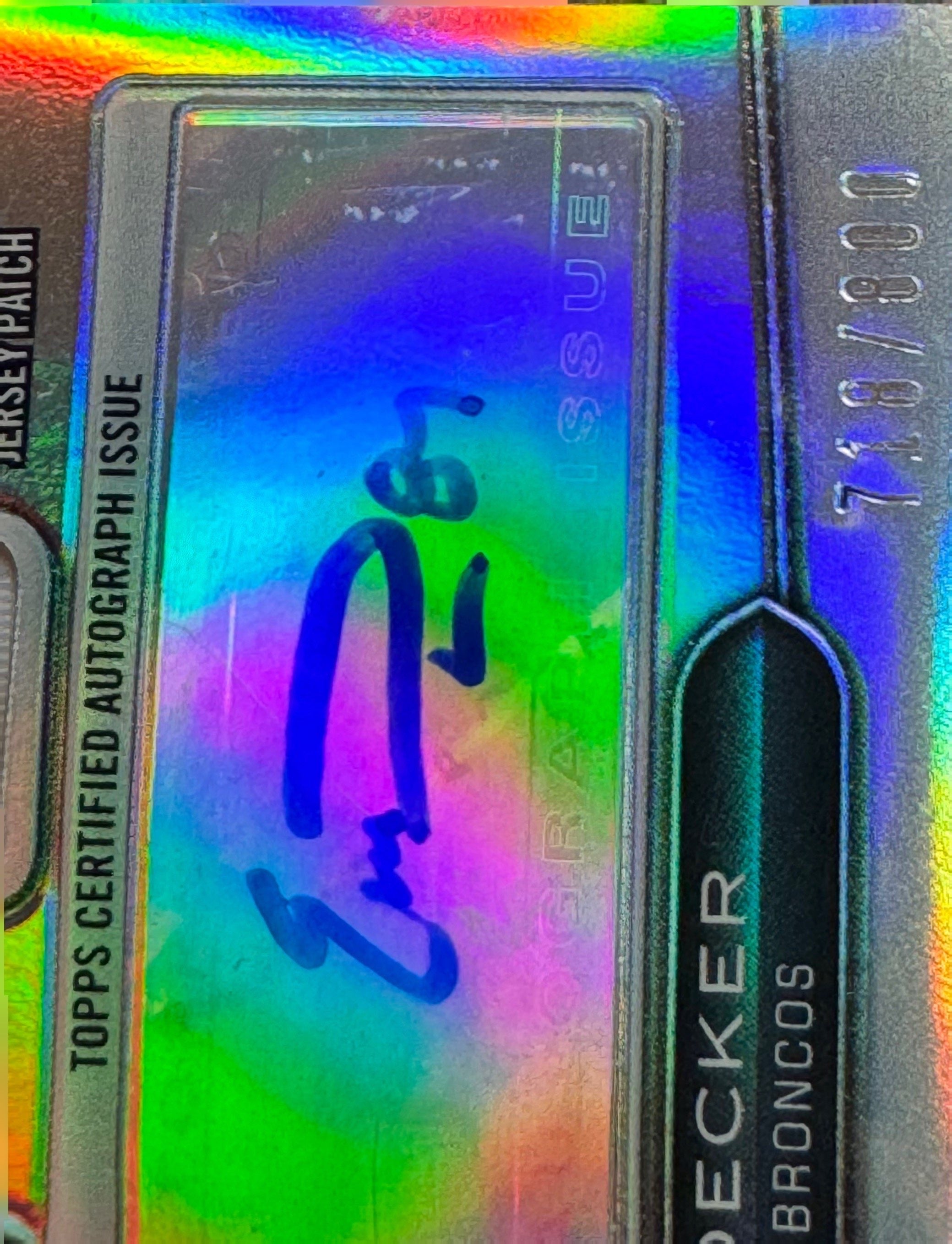 2010 Topps Platinum Eric Decker #ARP-ED 718/800 Jersey Patch RC